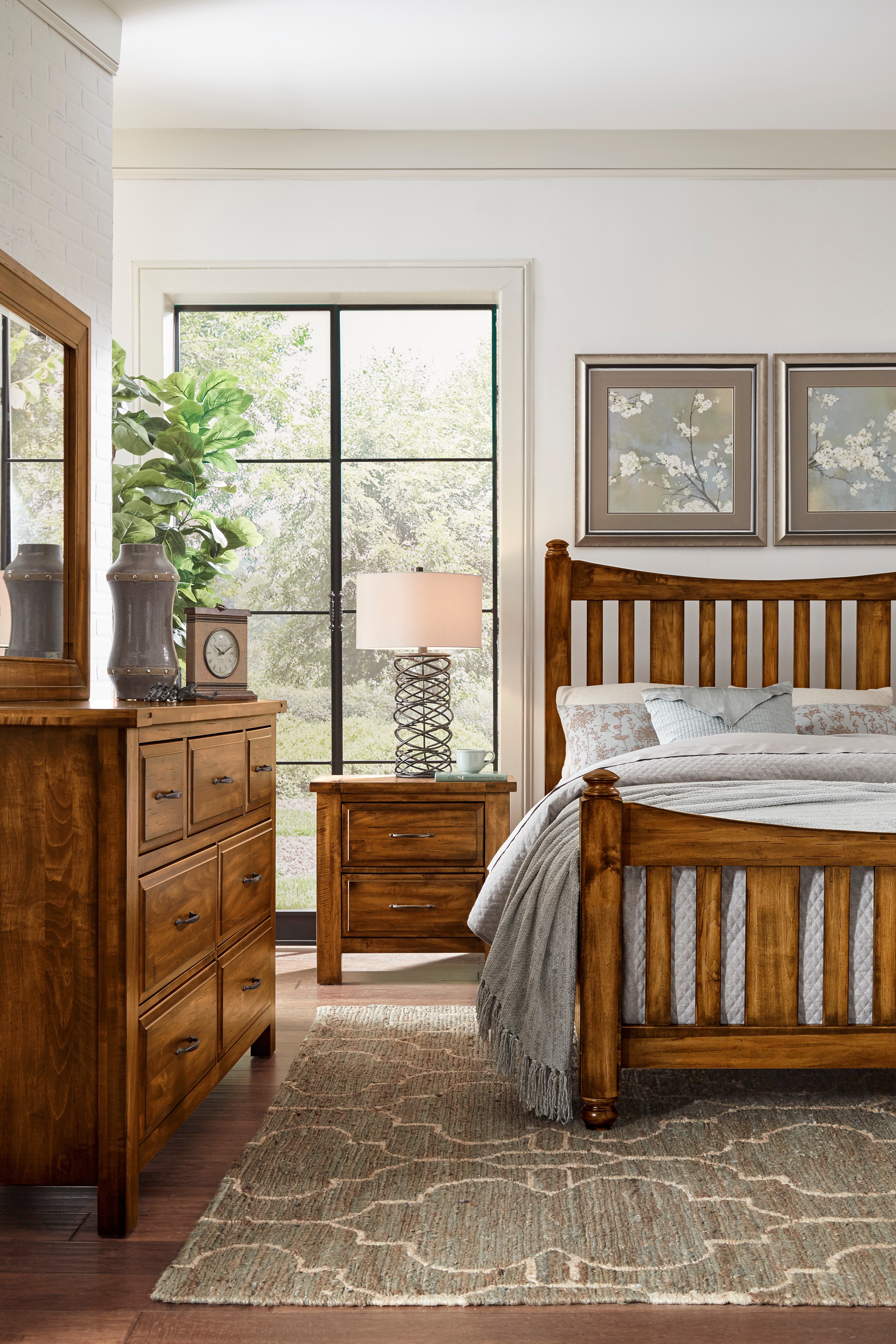 Artisan & Post Maple Road Triple Dresser - 7 Drawer in Antique Amish