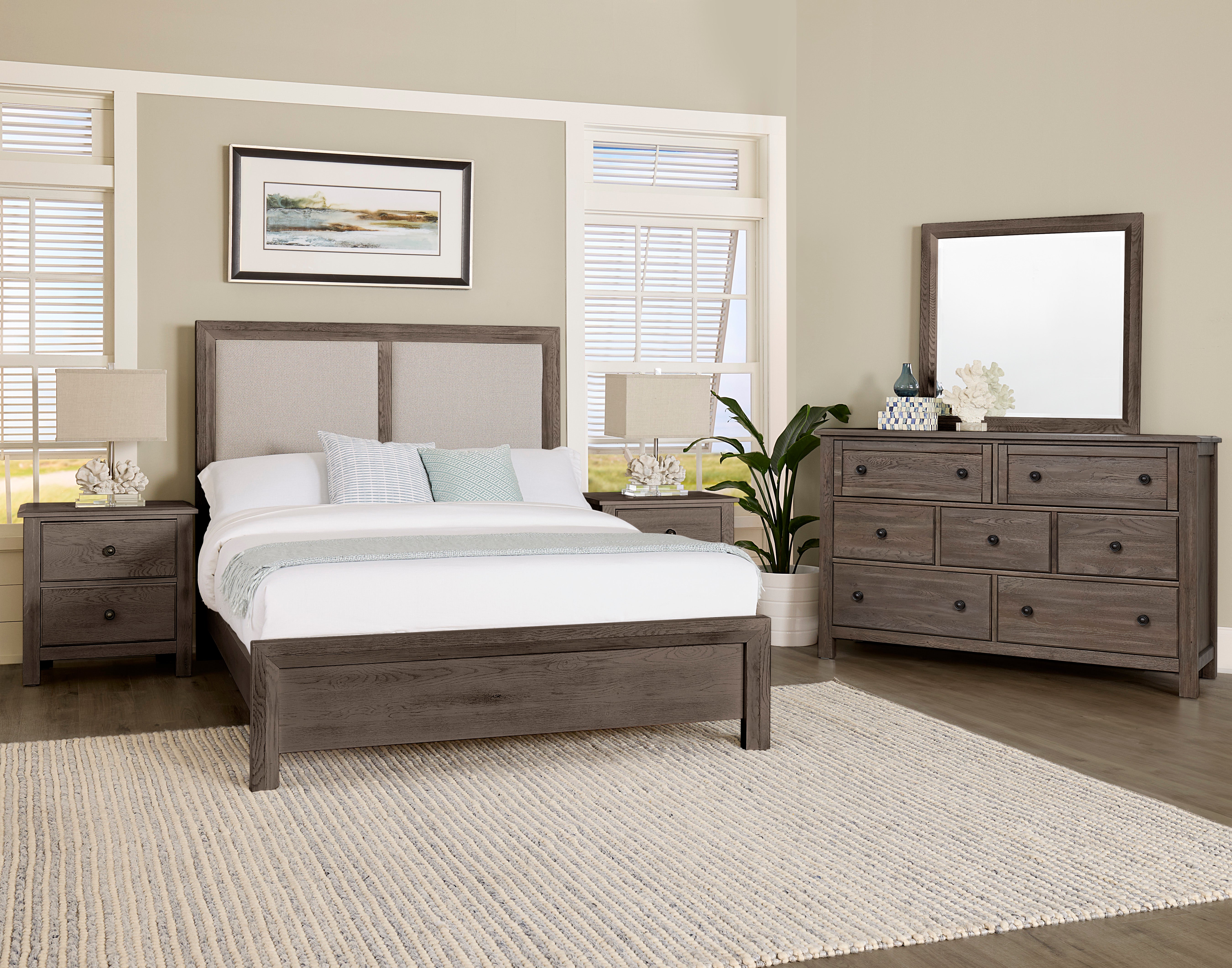 Artisan & Post Custom Express Upholstered Bed Pebble Fabric