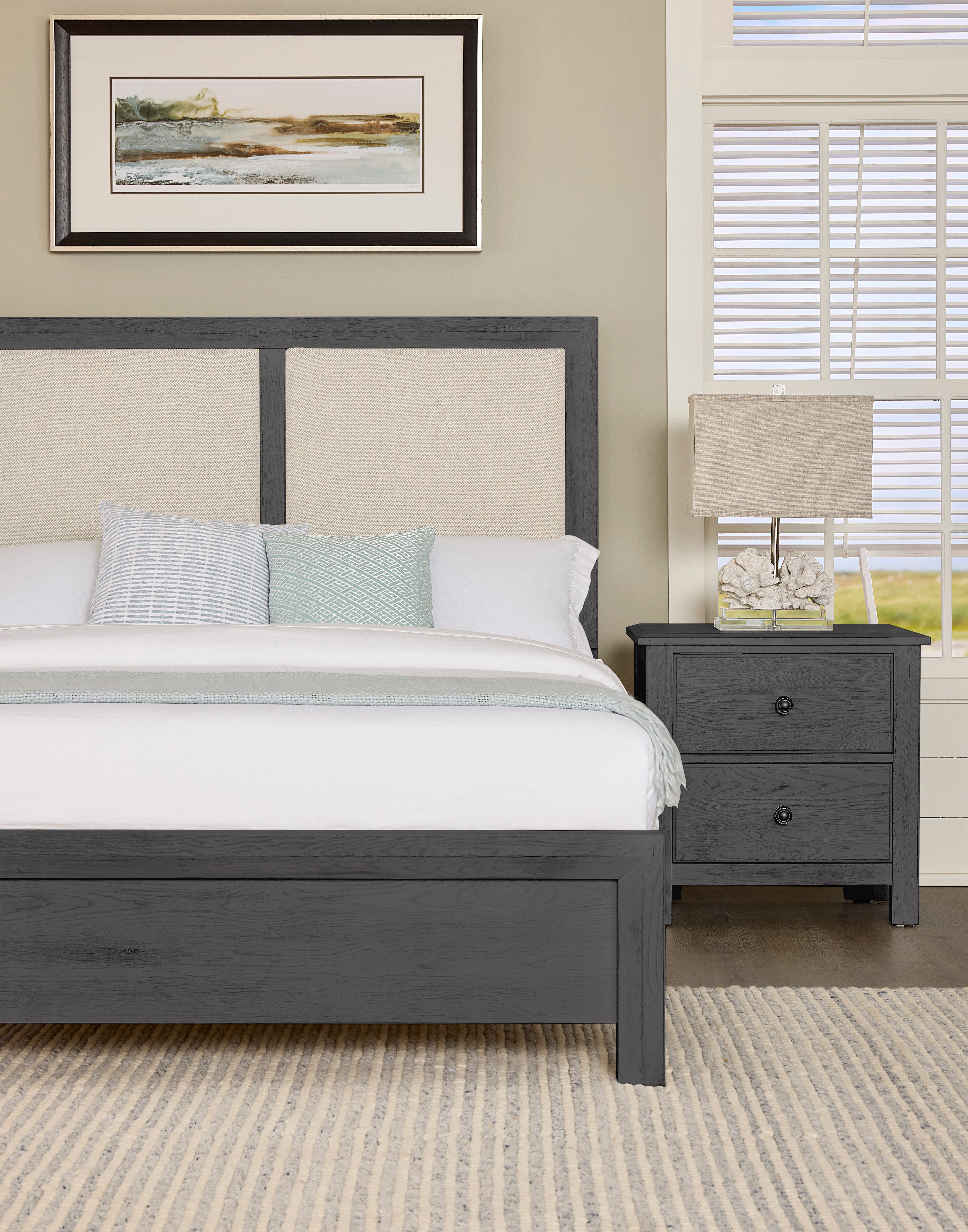 Artisan & Post Custom Express Upholstered Bed Pebble Fabric