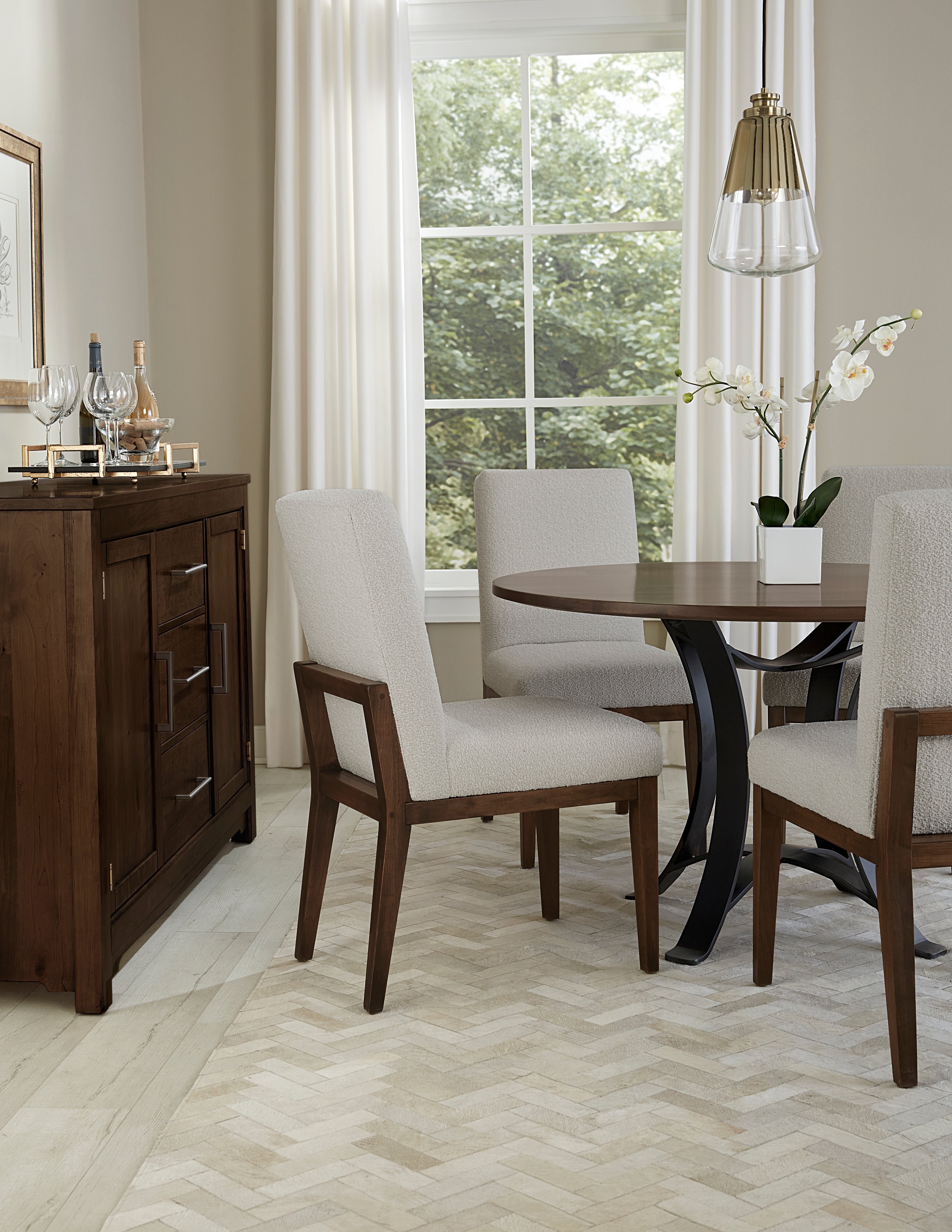 Artisan & Post Crafted Cherry Uph Side Chair Oatmeal Fabric