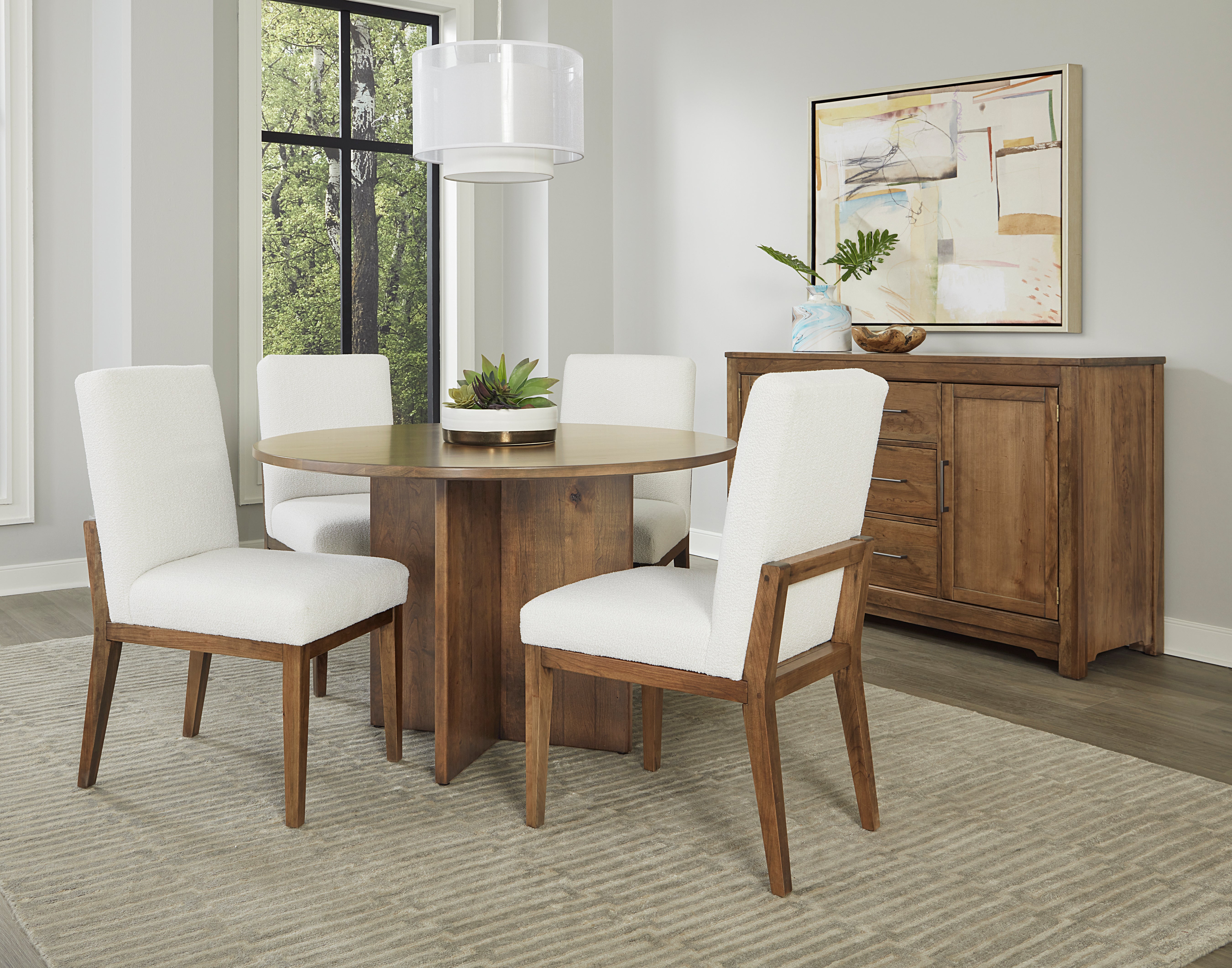 Artisan & Post Crafted Cherry Uph Side Chair BLack Fabric