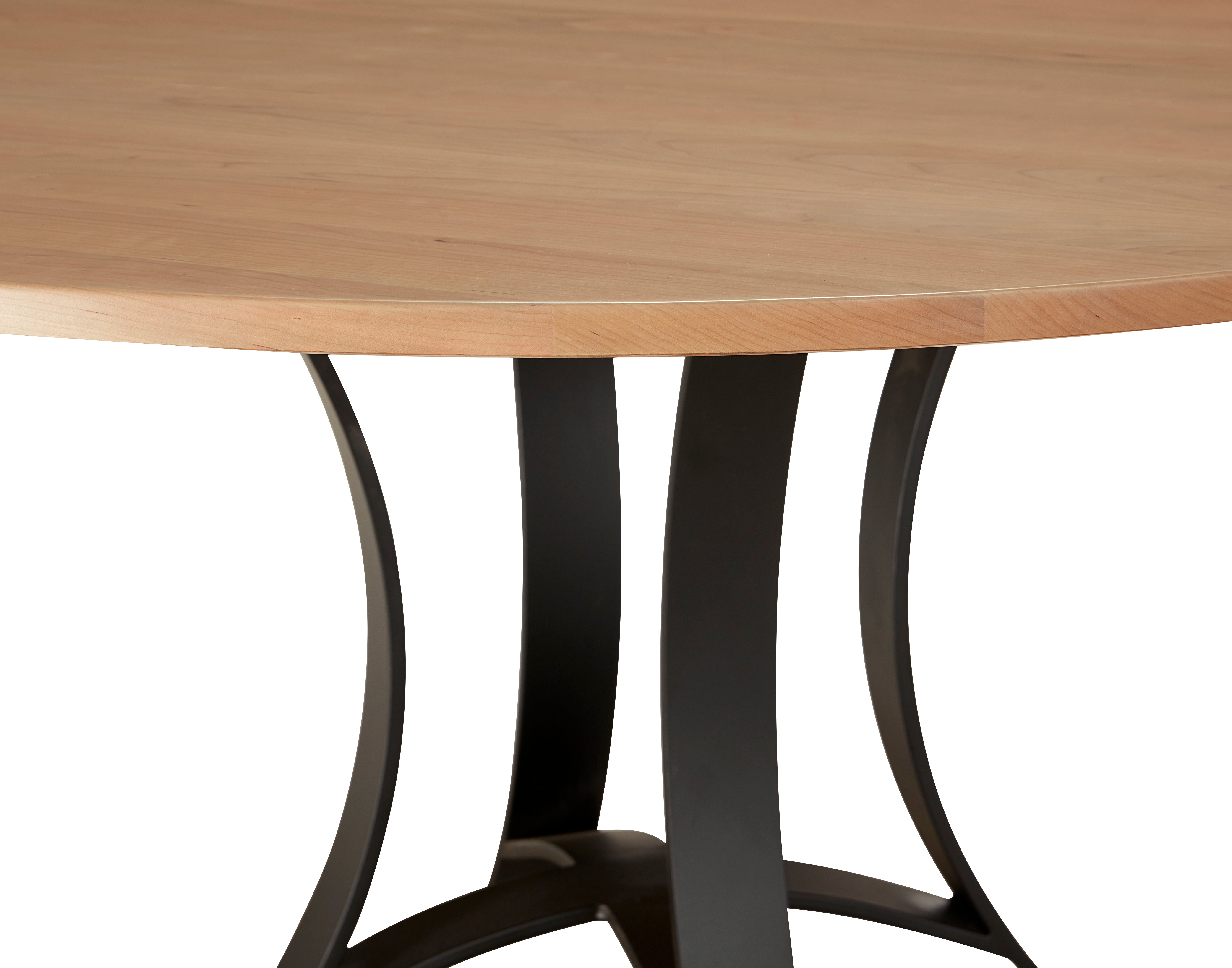 Artisan & Post Crafted Cherry 60 Inch Round Table  W/ Metal Base