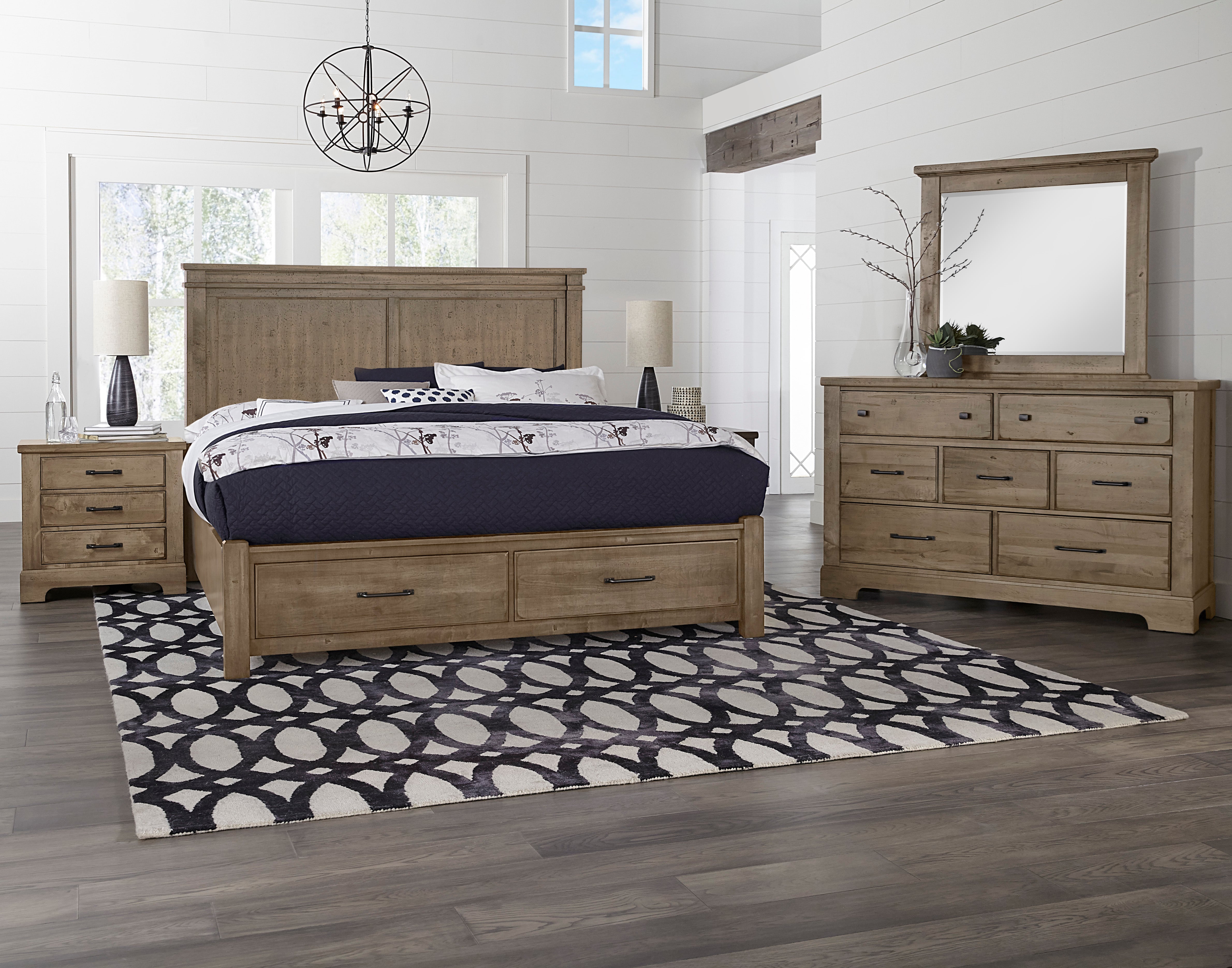 Artisan & Post Cool Rustic Mansion Bed with Footboard Storage