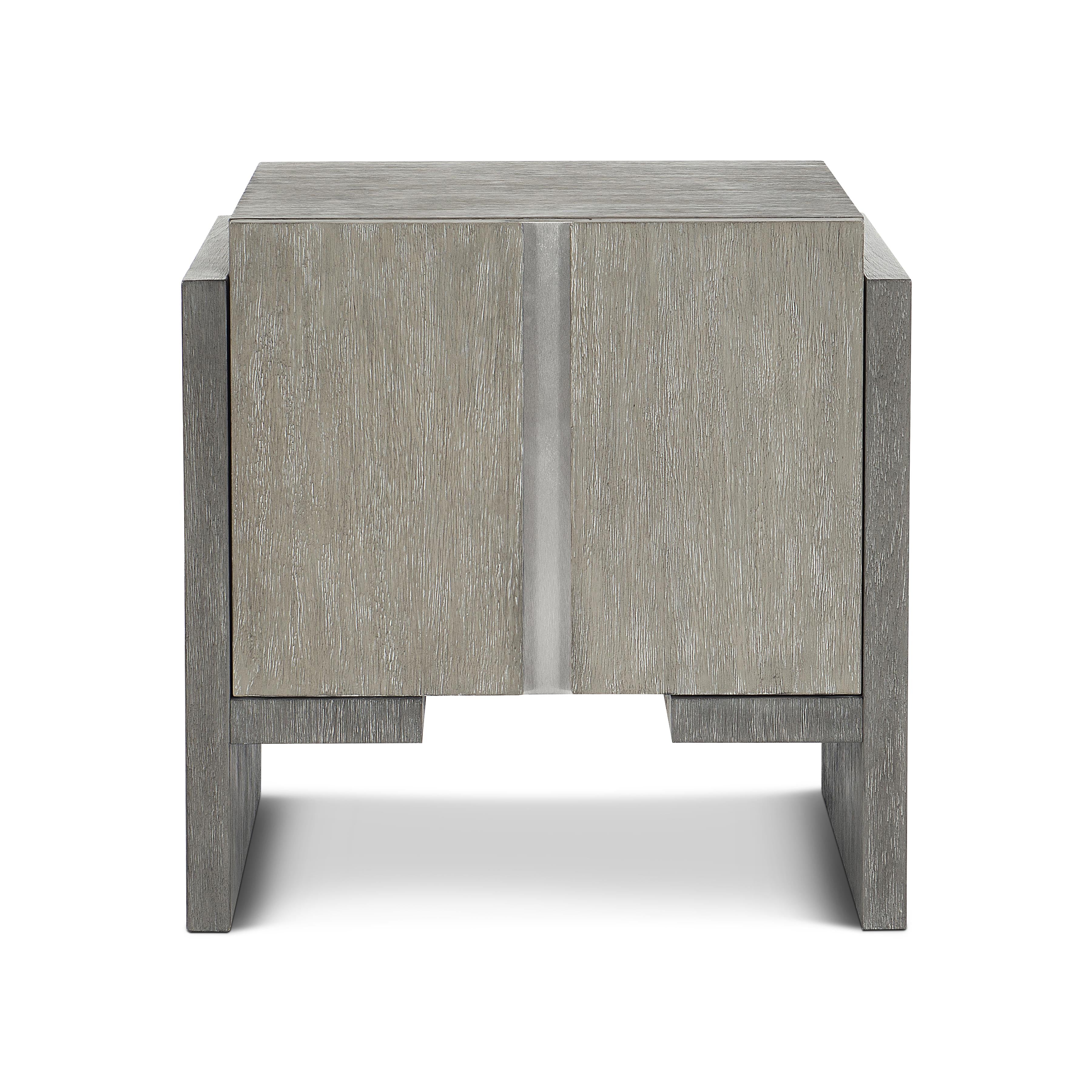 Bernhardt Furniture Foundations Side Table in Dark & Light Shale