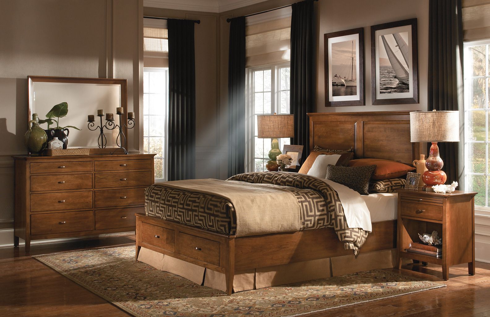 Kincaid Furniture Cherry Park Open Night Stand in Natural Cherry