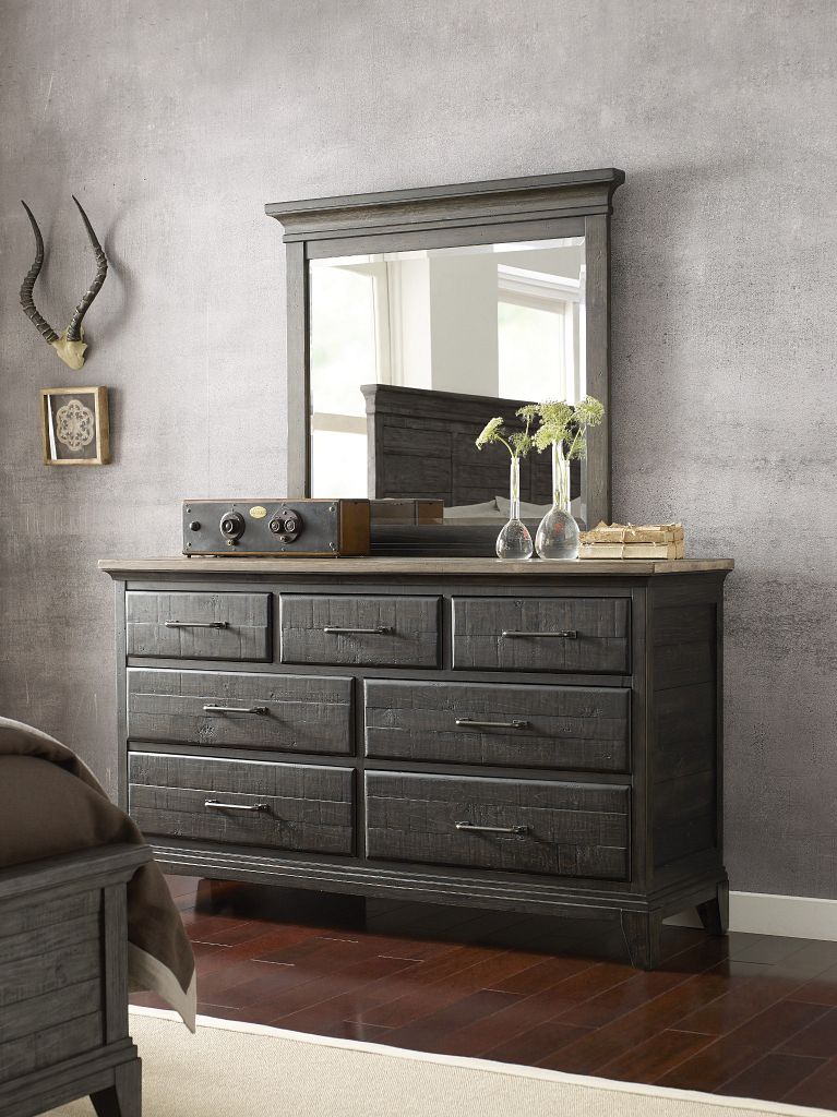Kincaid Furniture Plank Road Jessup Mirror in Charcoal