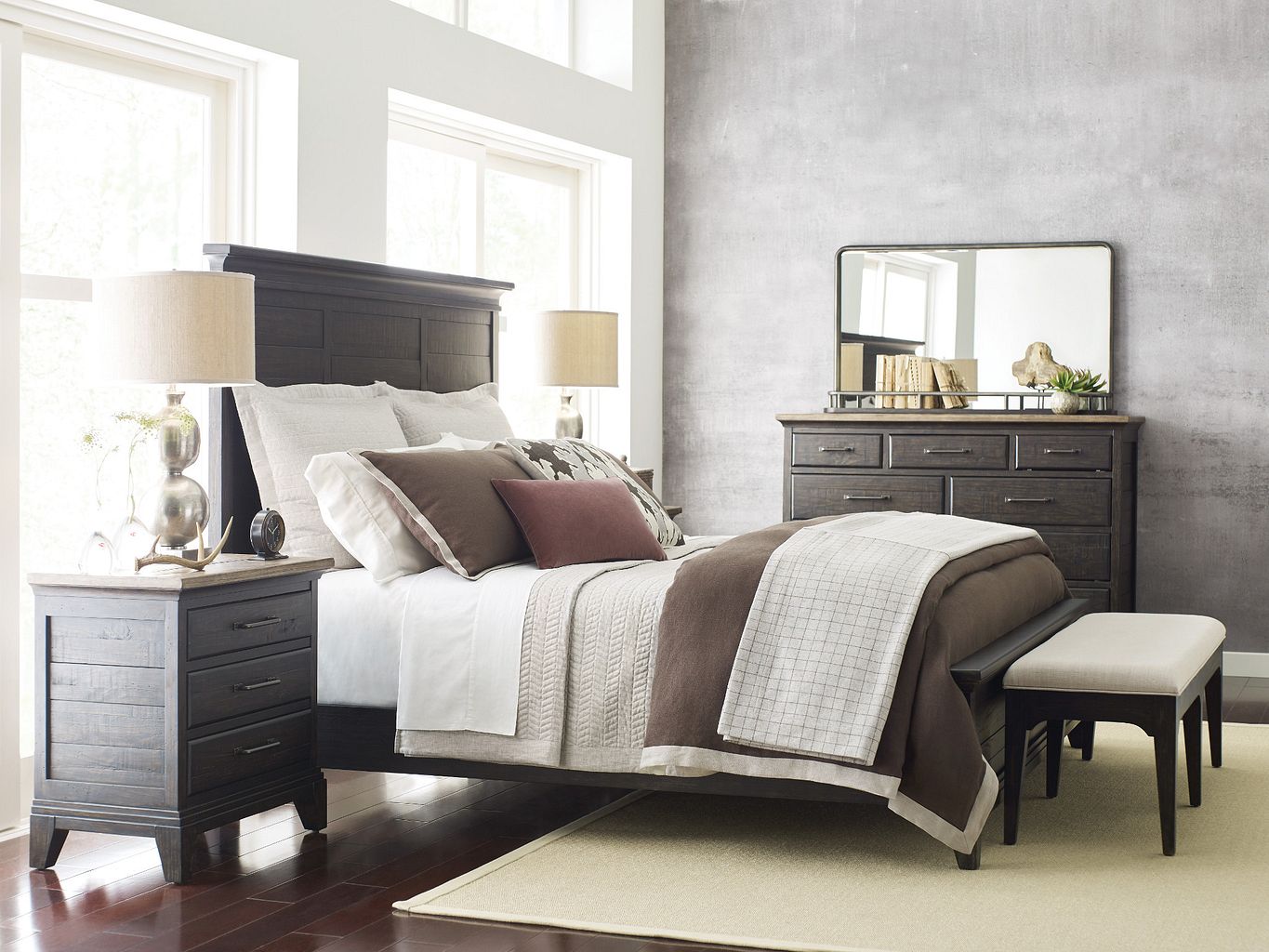 Kincaid Furniture Plank Road Westwood Bureau in Charcoal