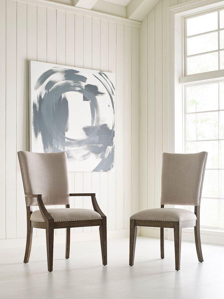 Kincaid Furniture Plank Road Howell Side Chair in Sandstone