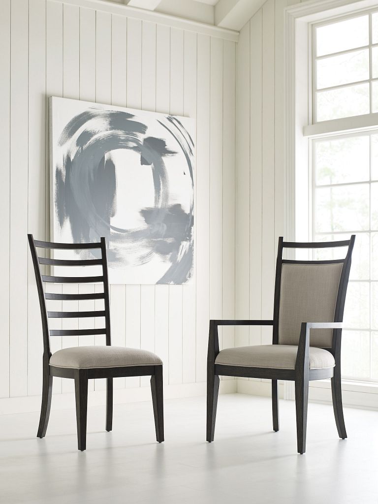 Kincaid Furniture Plank Road Oakley Side Chair in Charcoal