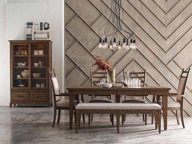 Kincaid Furniture Plank Road Rankin Bench in Sandstone