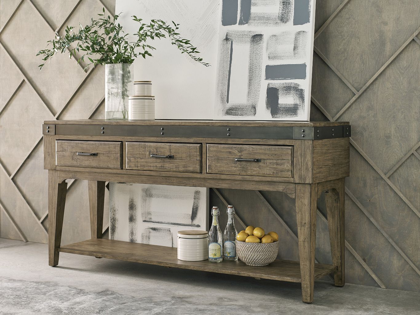 Kincaid Furniture Plank Road Artisans Sideboard in Sandstone
