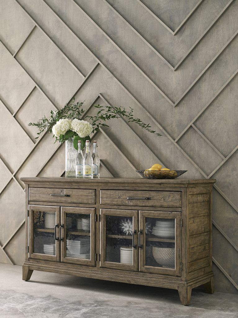 Kincaid Furniture Plank Road Rockland Buffet in Sandstone