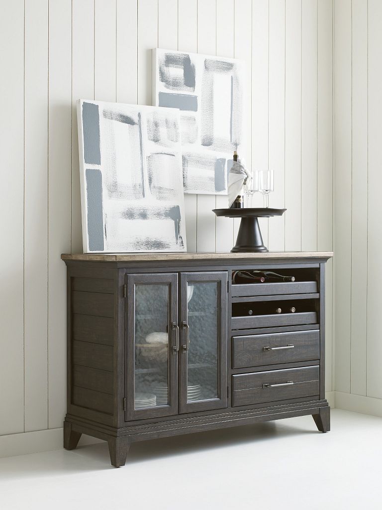 Kincaid Furniture Plank Road Pleasant Hill Wine Server in Charcoal