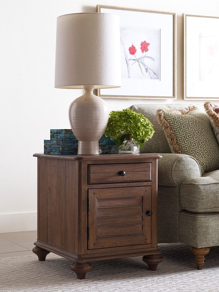 Kincaid Furniture Weatherford Chairside Table in Heather