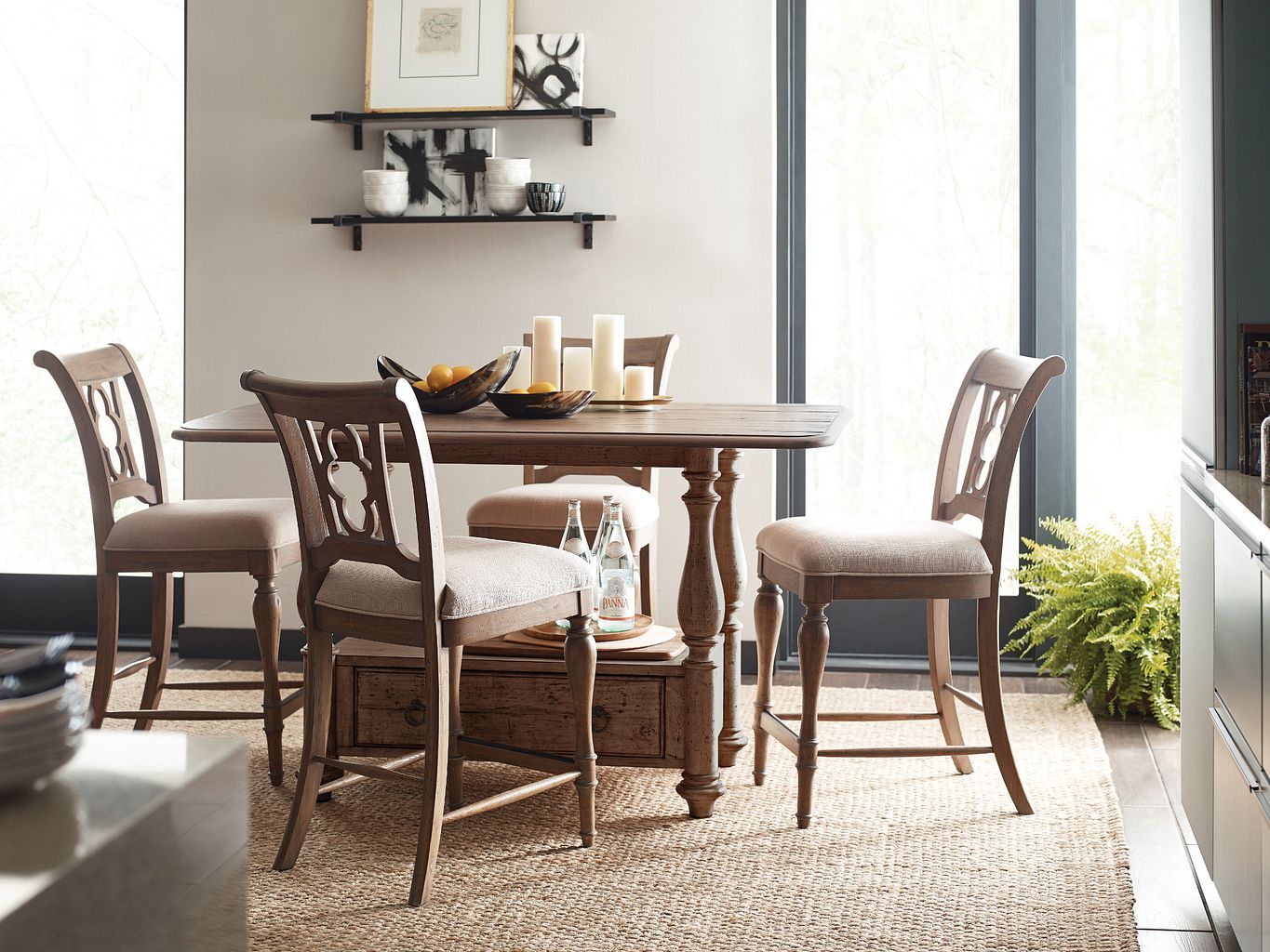 Kincaid Furniture Weatherford Kendal Counter Height Side Chair in Heather