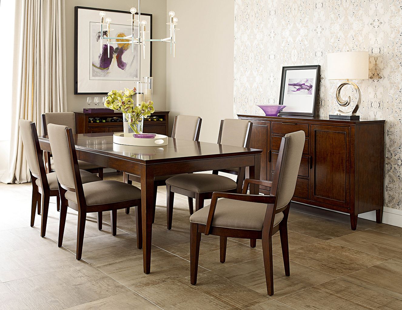 Kincaid Furniture Elise Leg Table in Amaretto