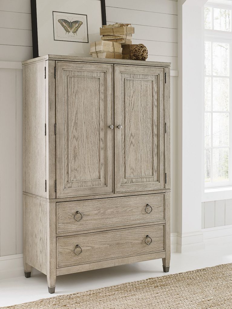 American Drew Vista Easton Door Chest in Oyster