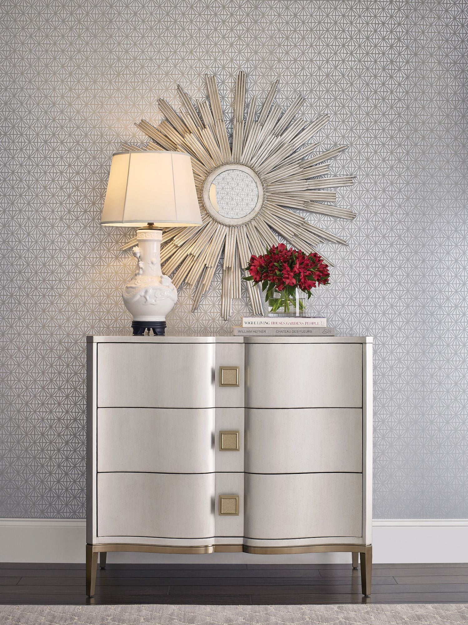 American Drew Vantage Randolph Dresser in Satin Gold