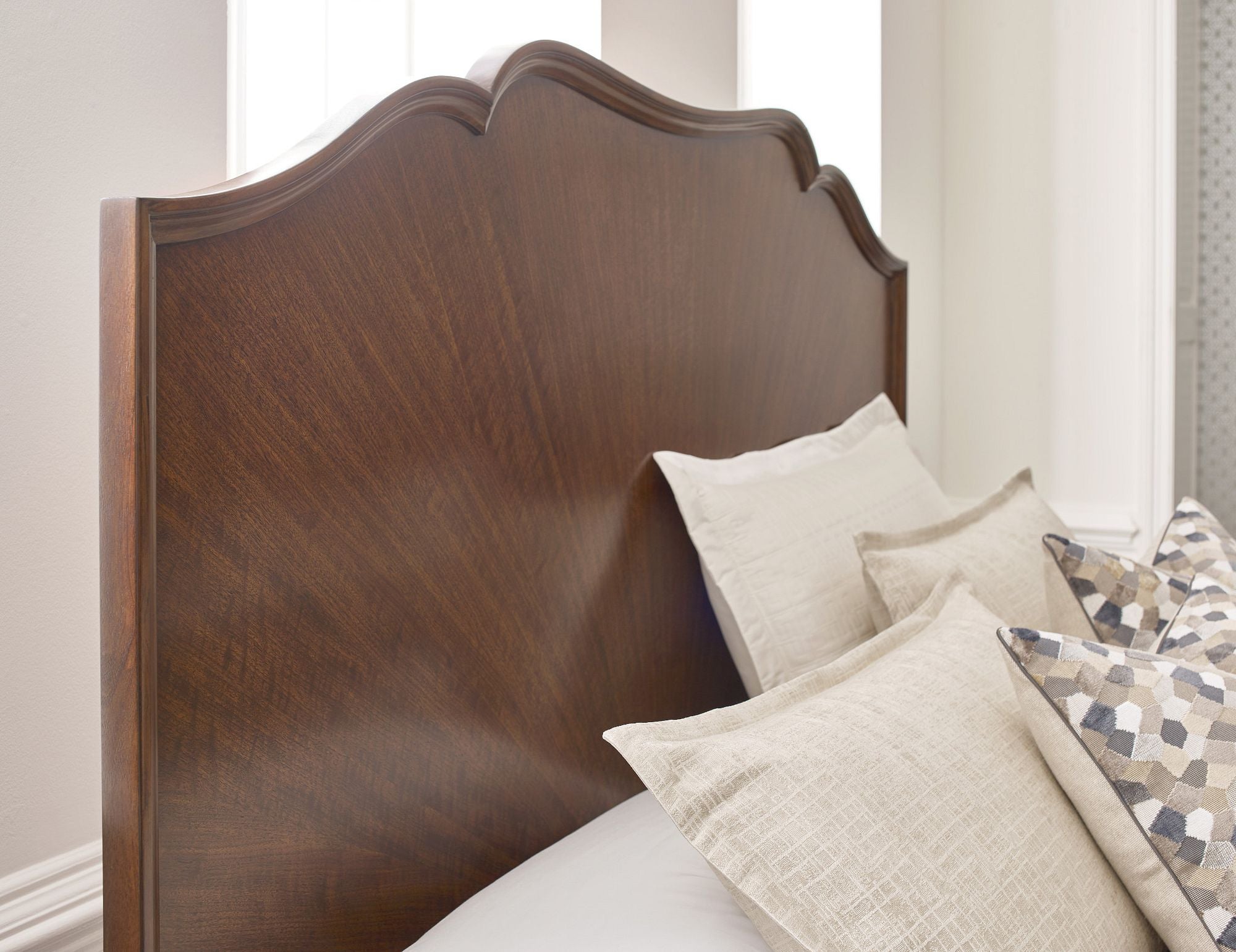 American Drew Vantage Carlisle Panel Bed in Warm Brown