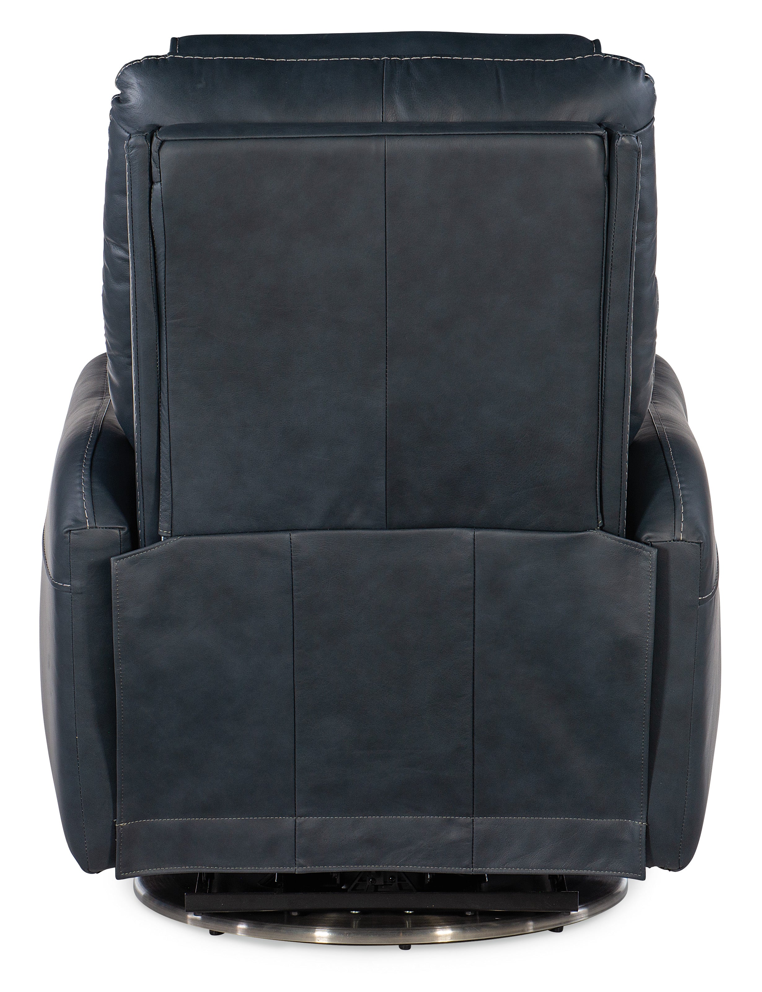 Hooker Furniture Steffen Swivel Power Recliner with Power Headrest in Dark Blue