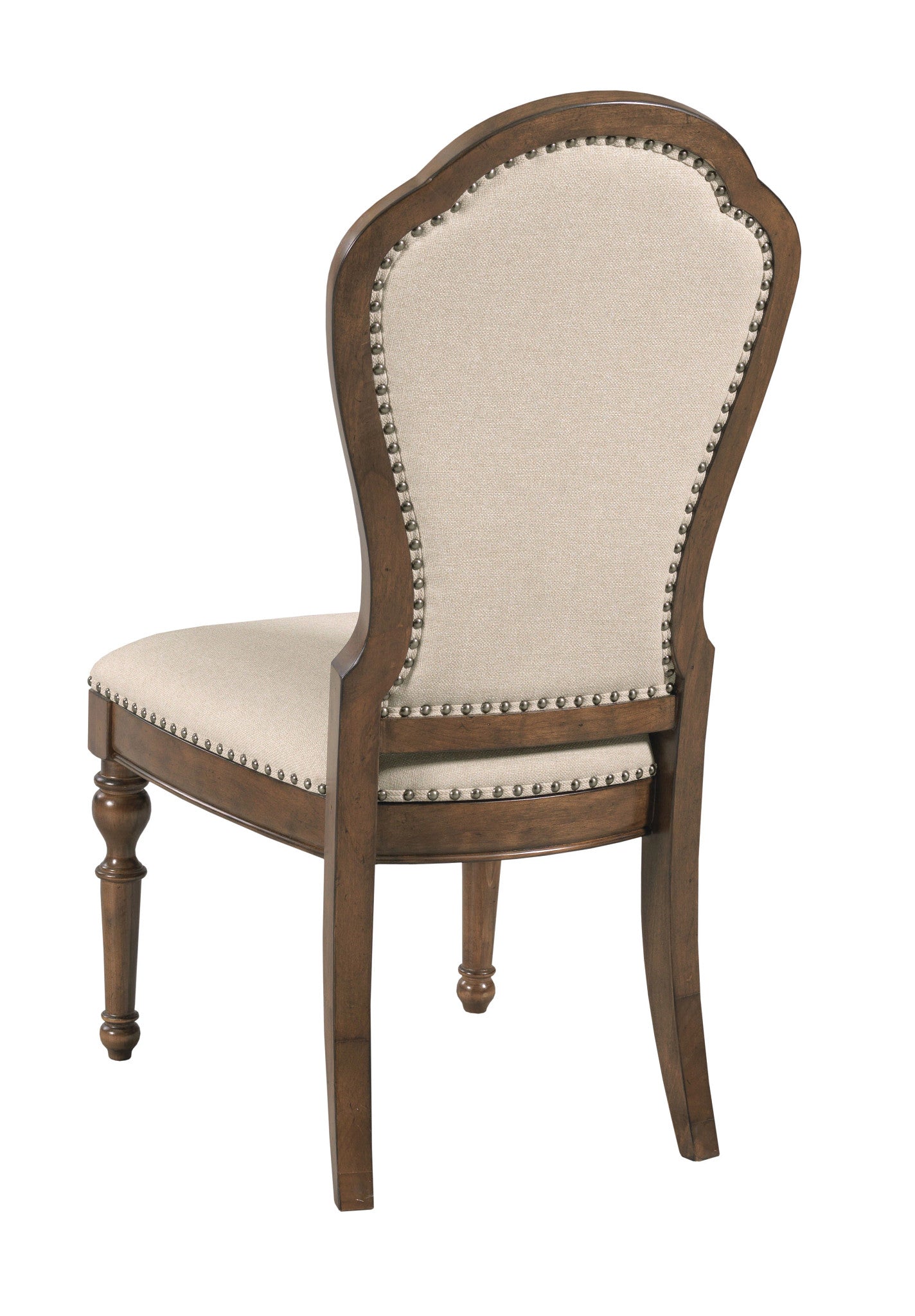 Kincaid Furniture Commonwealth Kirkman Upholstered Back Side Chair in Warm Brunette