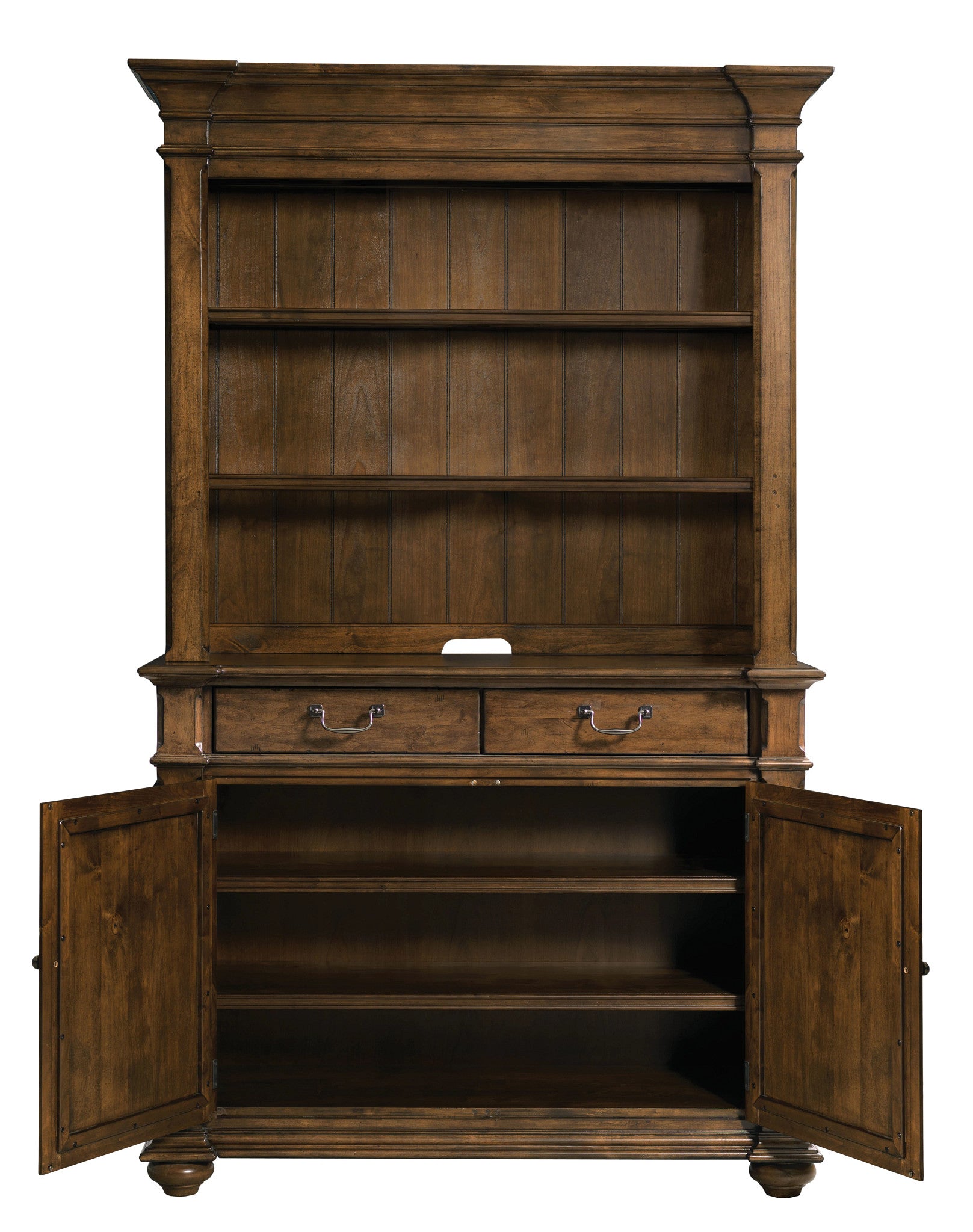Kincaid Furniture Commonwealth Monte Buffet & Hutch in Warm Brunette