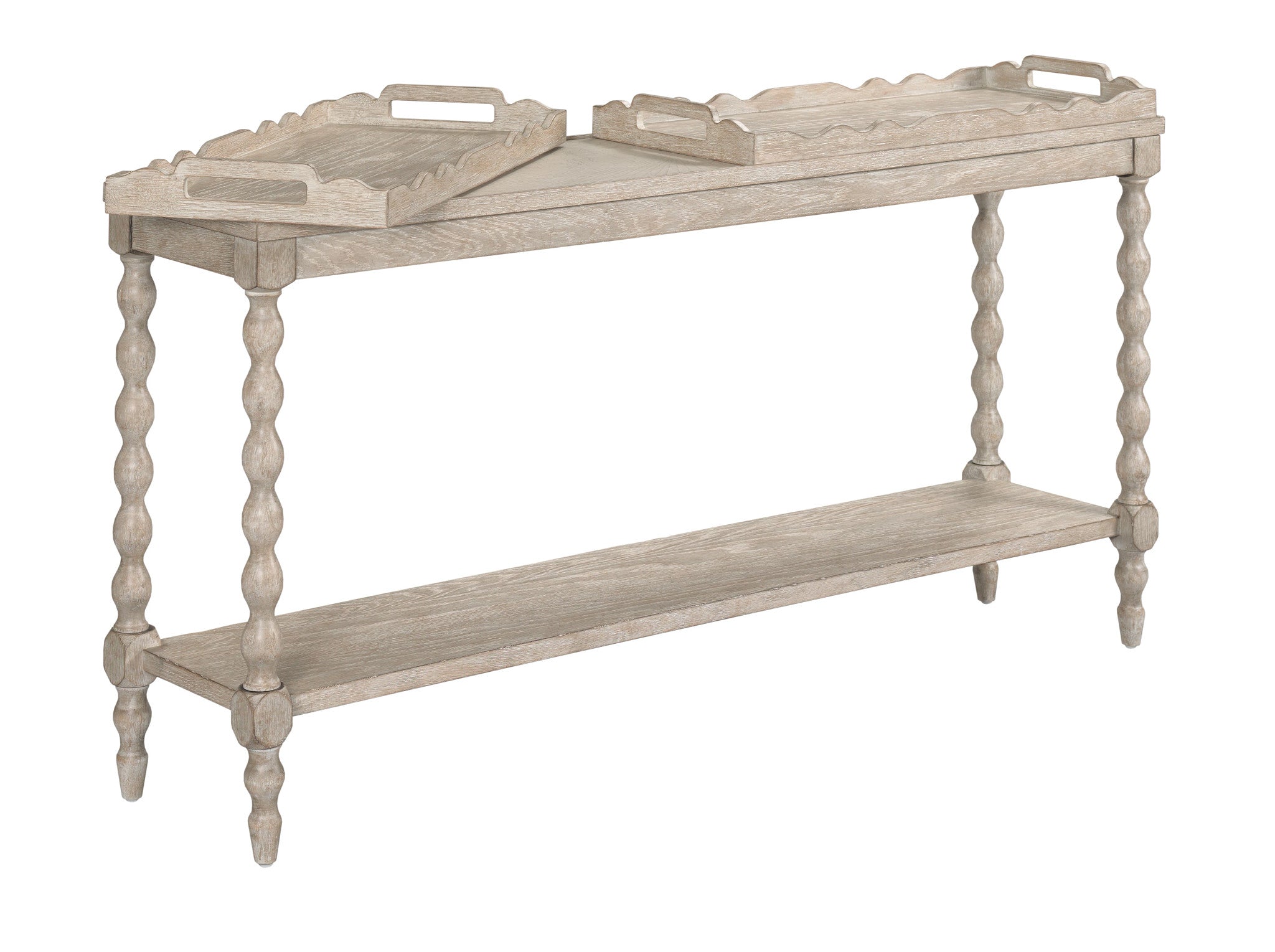 American Drew Cambric Batiste Console Table in Breve