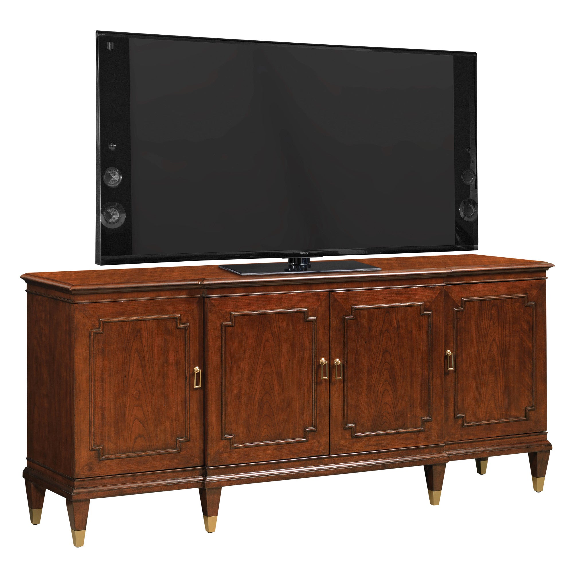 American Drew Addison Andover Breakfront Buffet in Walnut