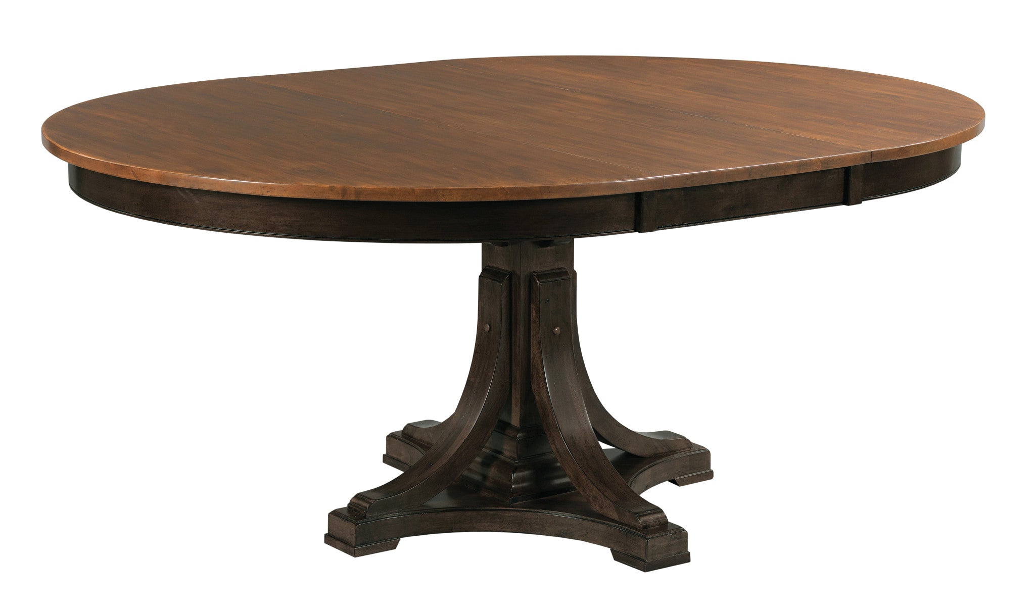 Kincaid Furniture Bridgetown Bromefield Round Dining Table in Heritage Maple/Bridgetown Black