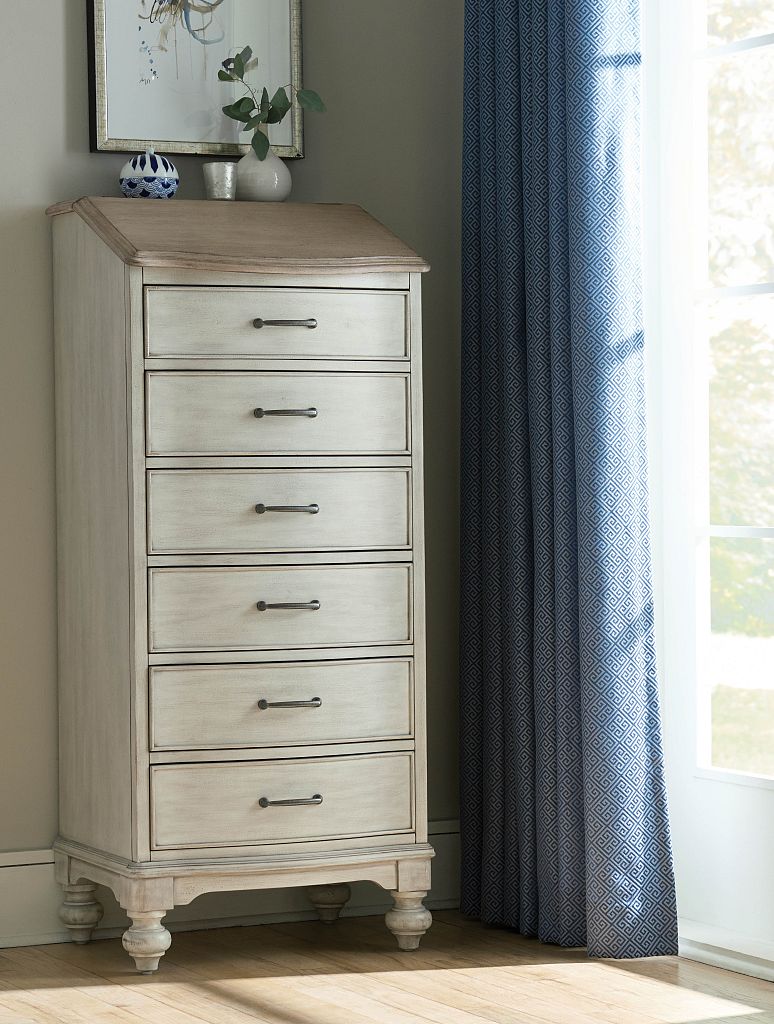 American Drew Litchfield Natick Lingerie Chest in Sun Washed/Driftwood