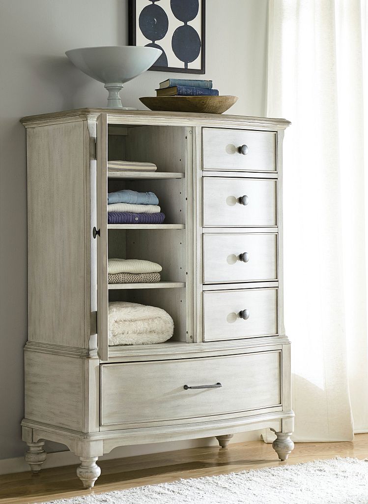 American Drew Litchfield Calvin Door Chest in Sun Washed/Driftwood