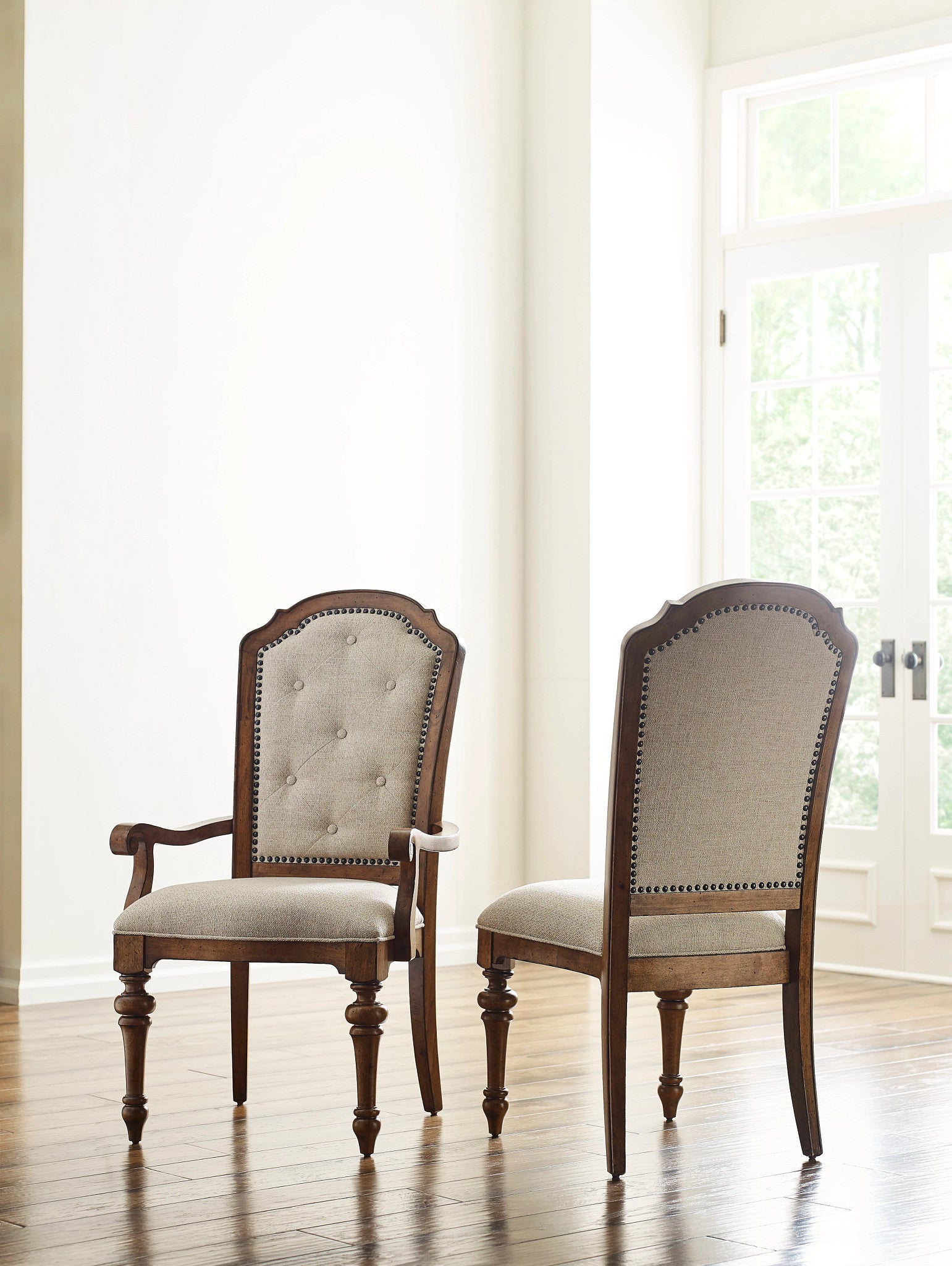 American Drew Berkshire Diamond Side Chair in Cognac