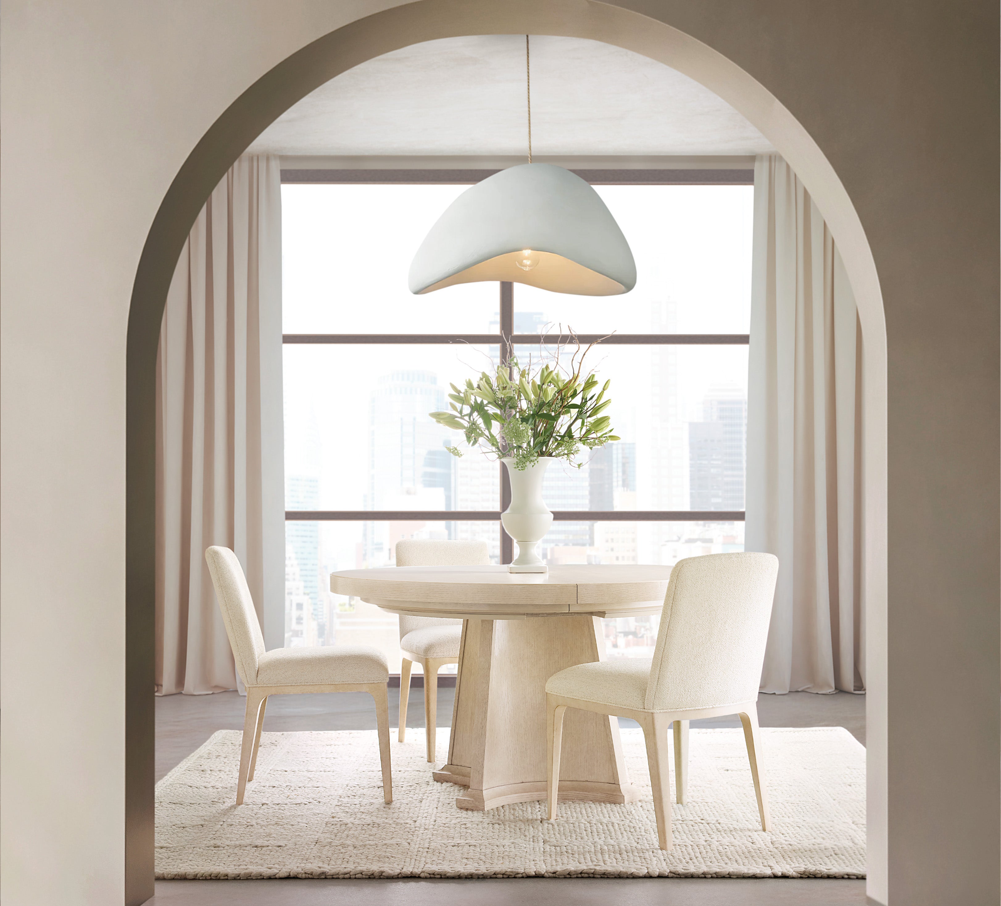 Hooker Furniture Westwood Round Dining Table with One 20-inch Leaf