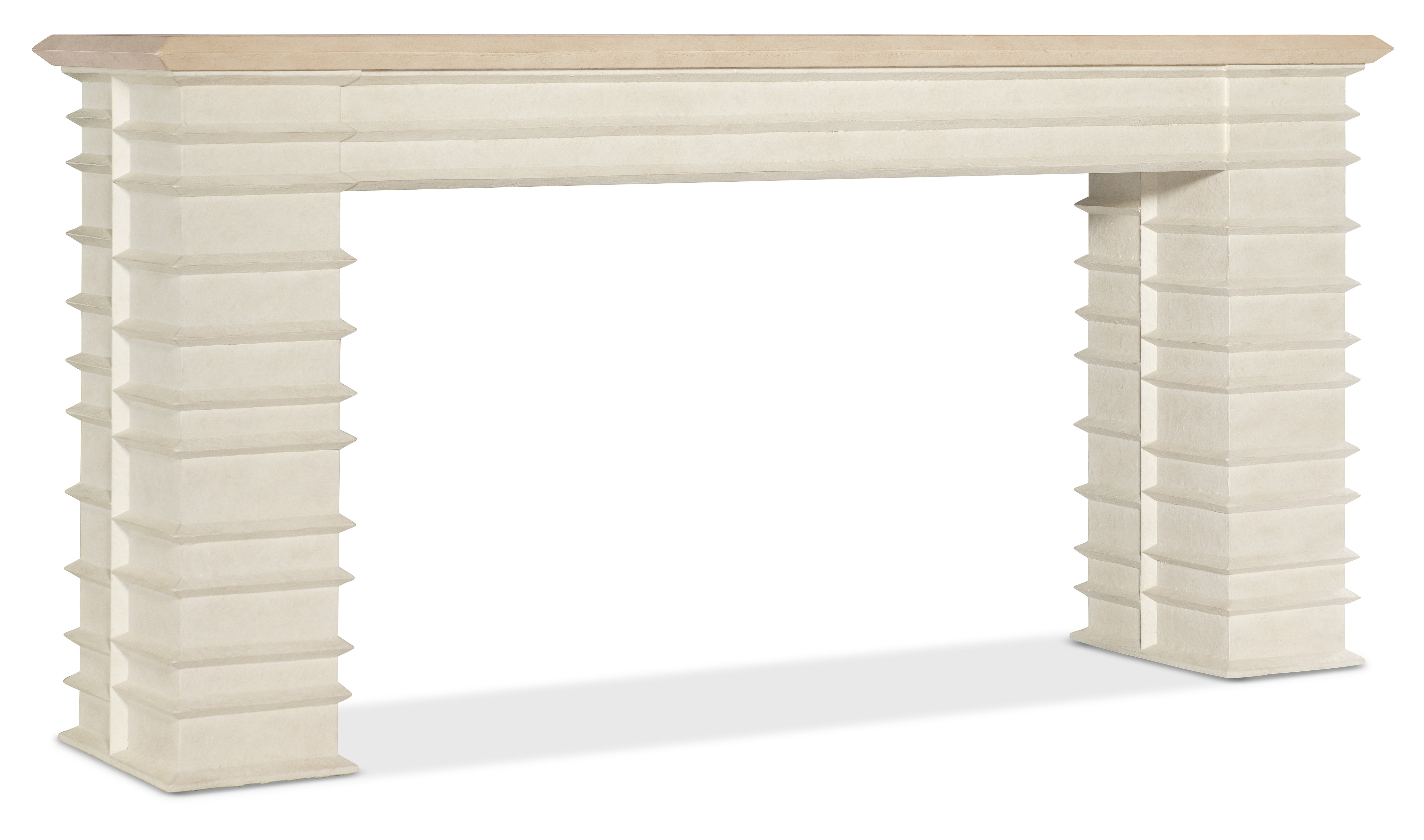 Hooker Furniture Commerce and Market Melrose Console Table in Whites/Creams/Beiges