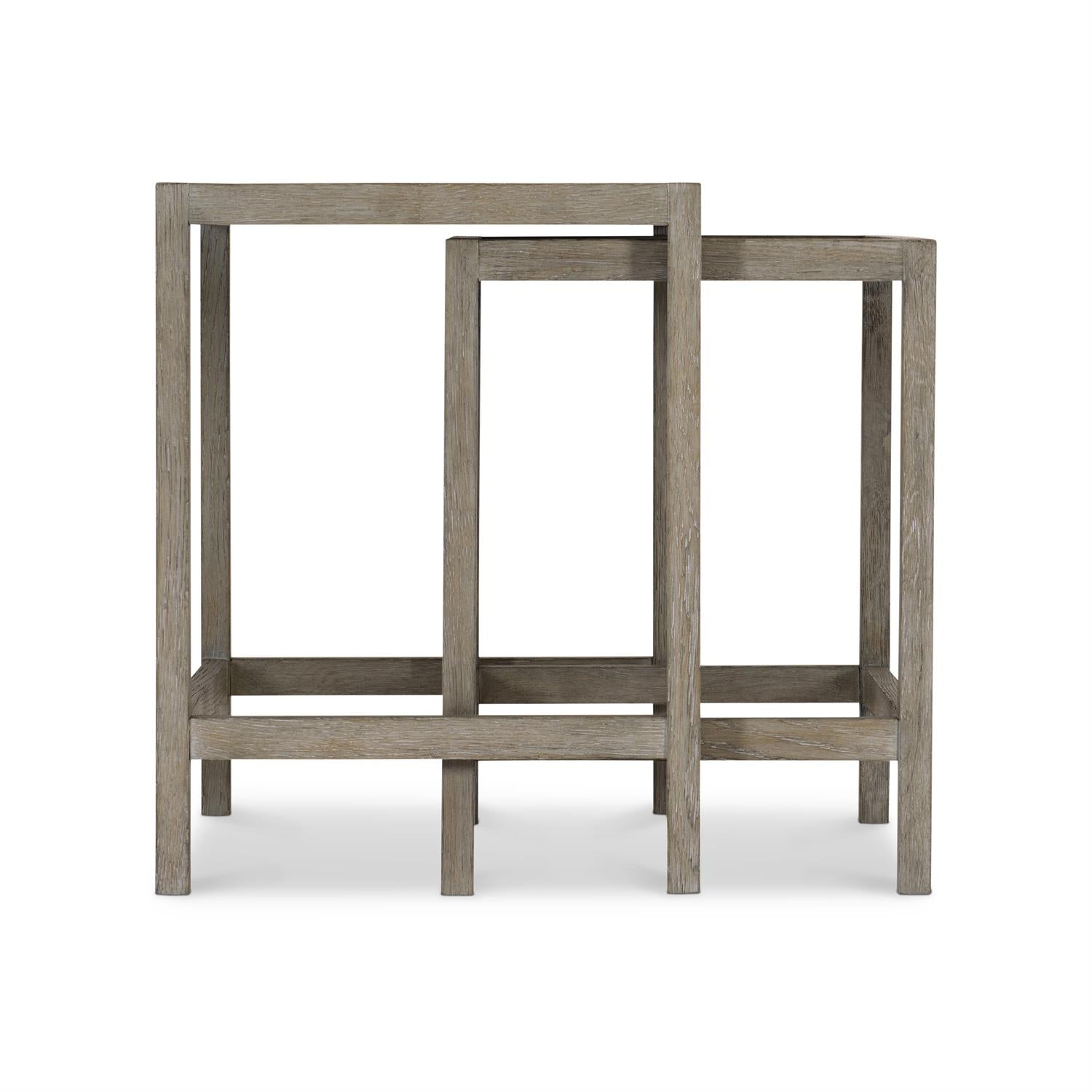 Bernhardt Furniture Albion Nesting Table in Pewter