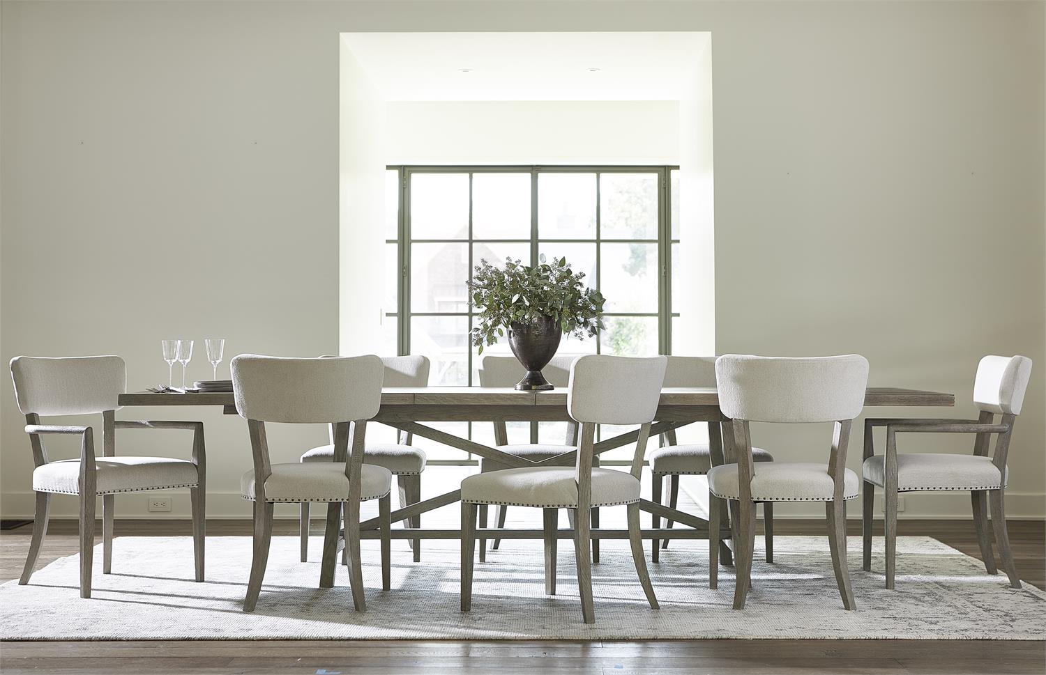Bernhardt Furniture Albion Rectangular Dining Table in Pewter