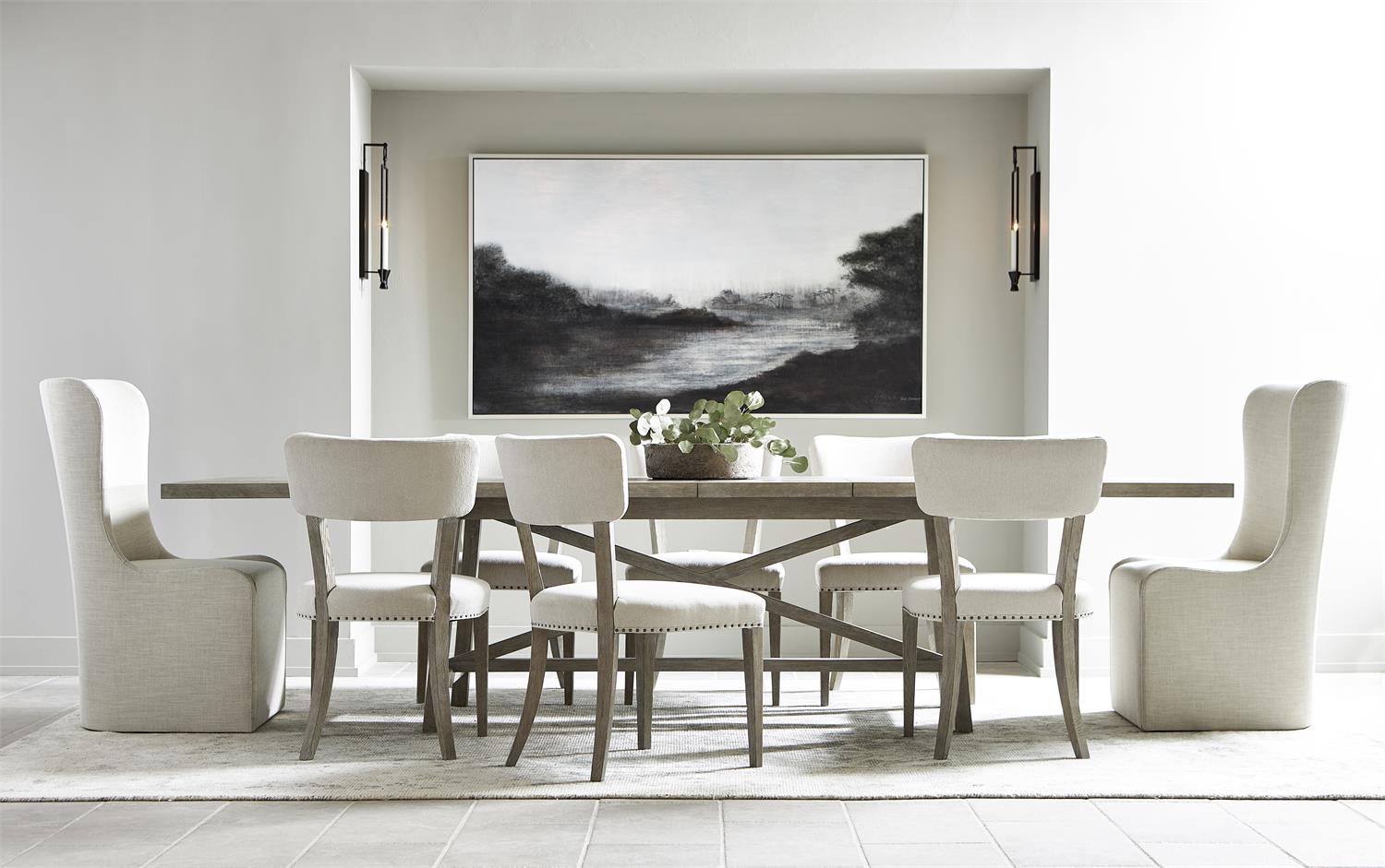 Bernhardt Furniture Albion Upholstered Side Chair in White