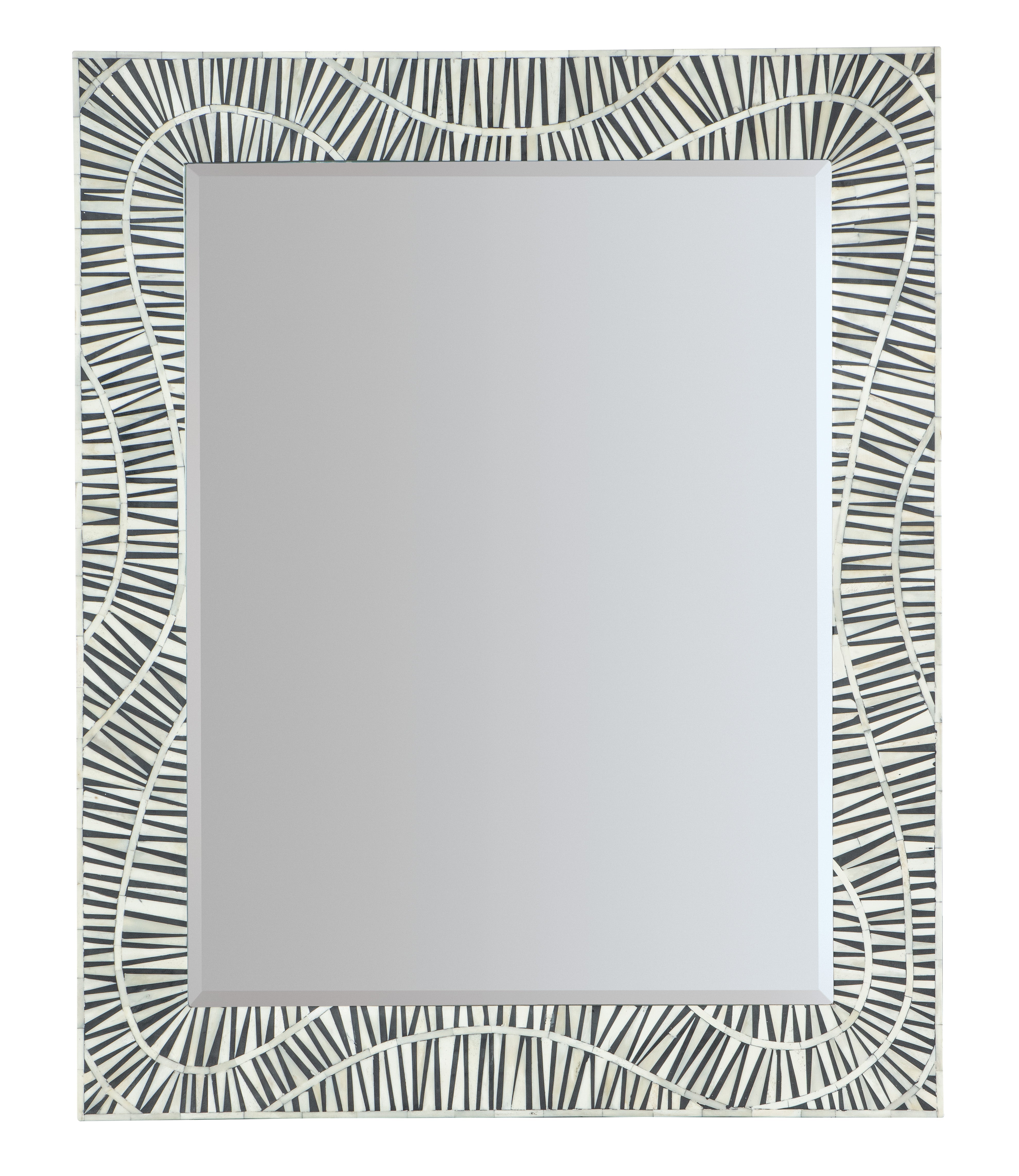 Hooker Furniture Commerce & Market Tiger Tooth Vertical Mirror in White
