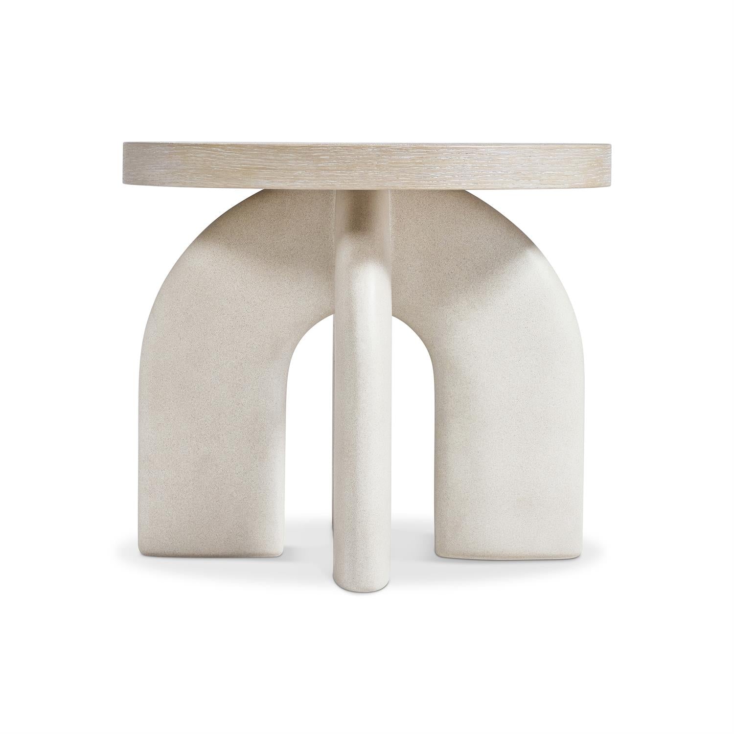 Bernhardt Furniture Antibes Side Table in Pewter