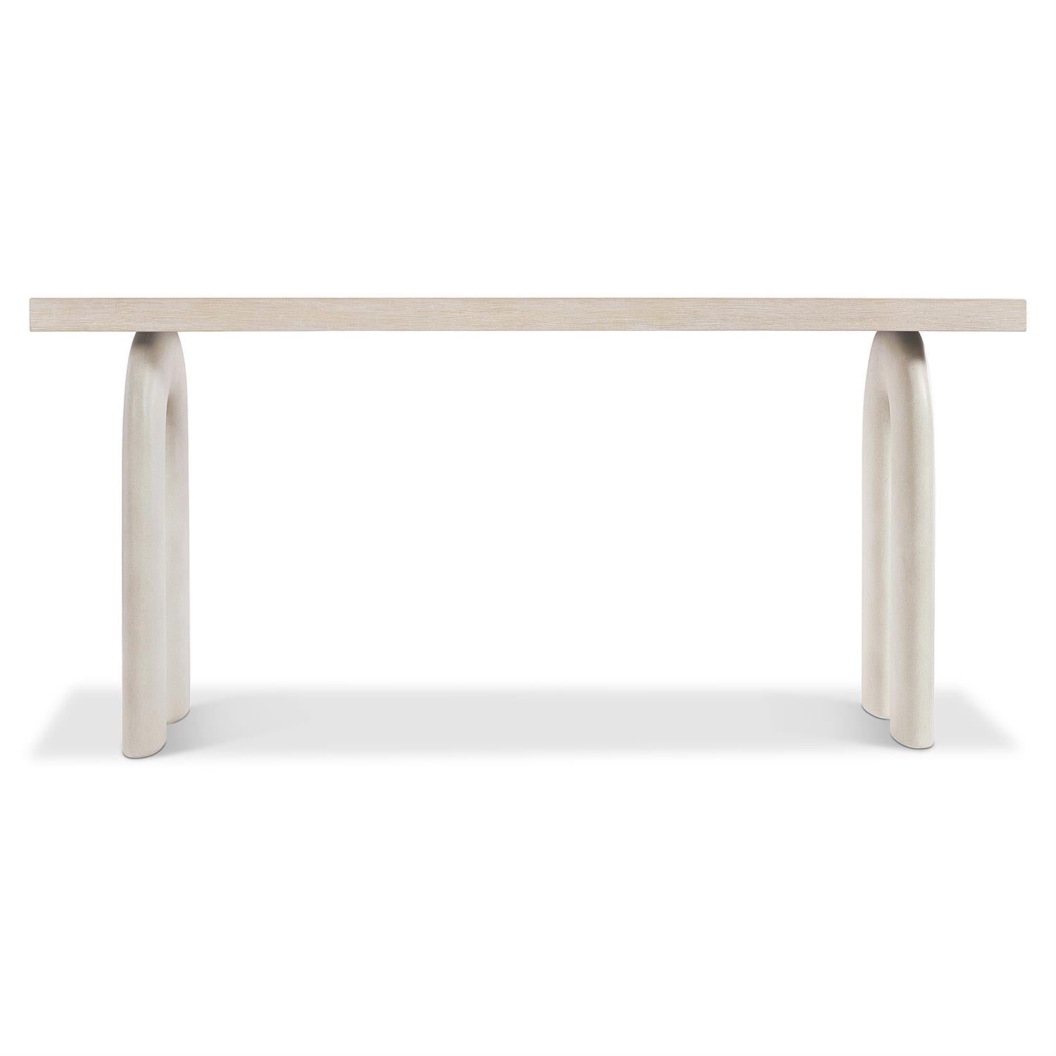 Bernhardt Furniture Antibes Sofa Table in Pewter