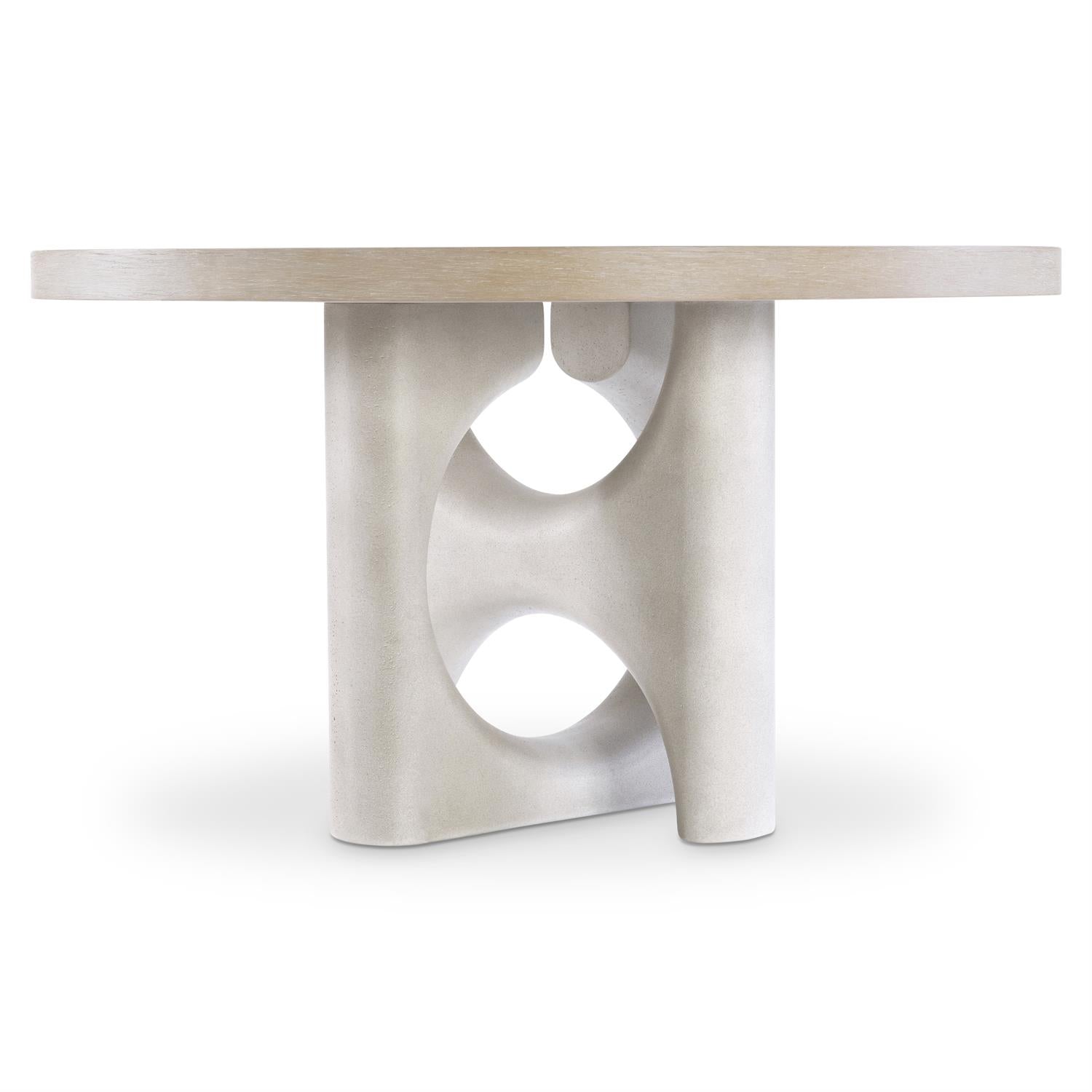 Bernhardt Furniture Antibes Round Dining Table in Pewter