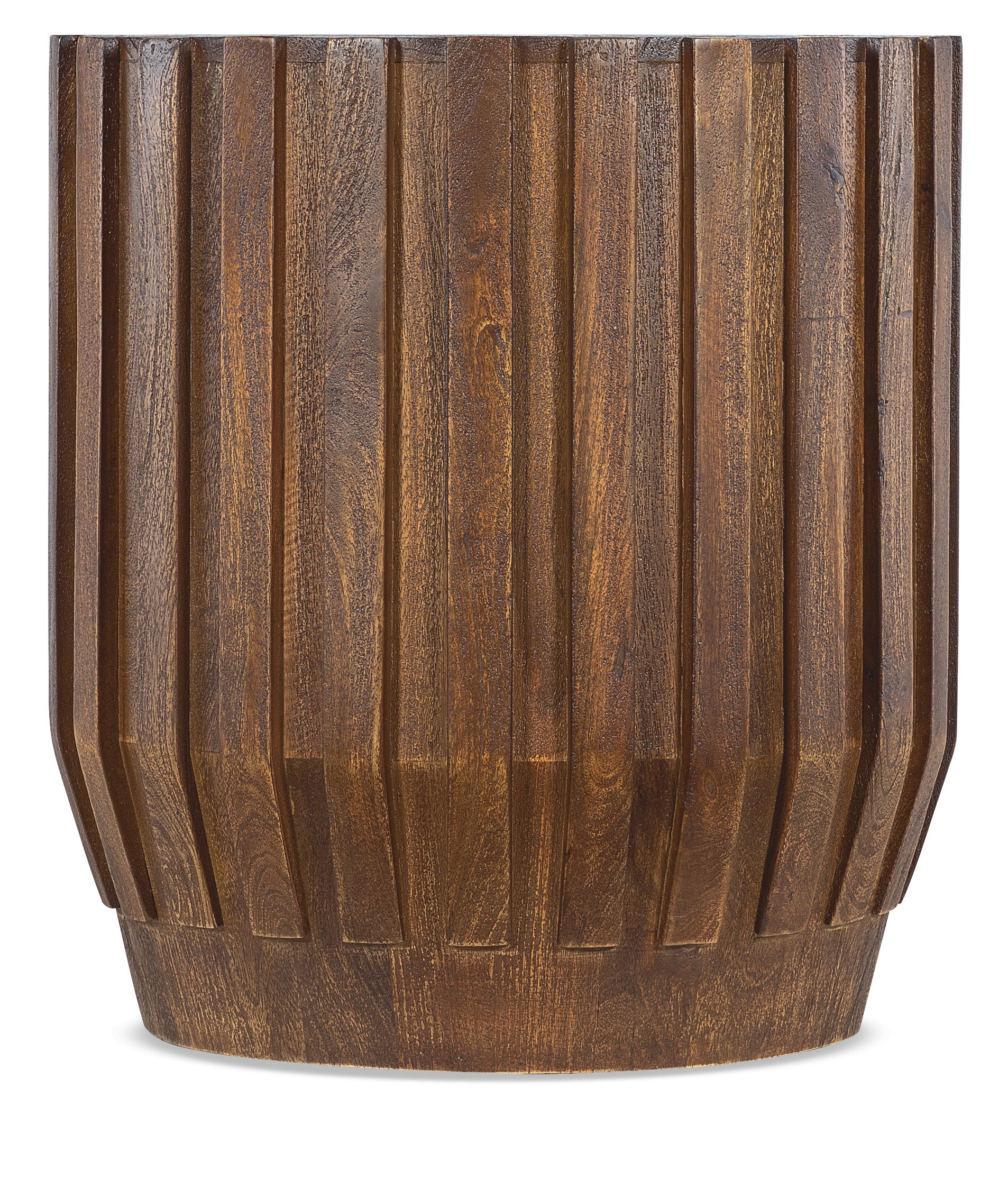 Hooker Furniture Commerce and Market Gears Round End Table in Medium Wood