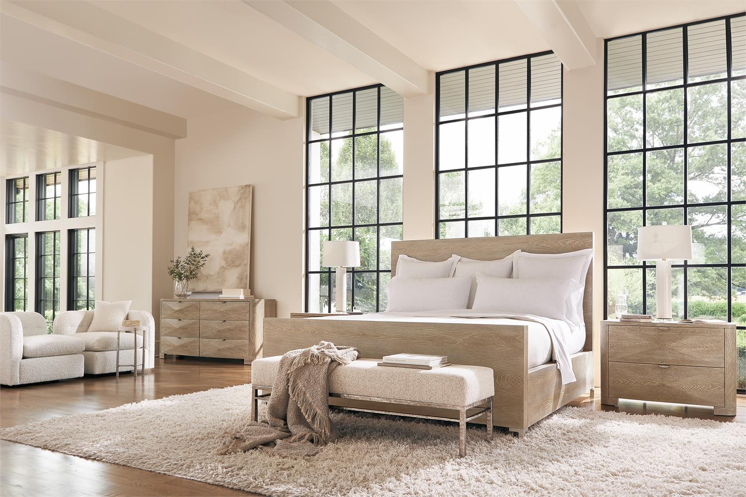 Bernhardt Furniture Aventura Bedside Table in Marcona
