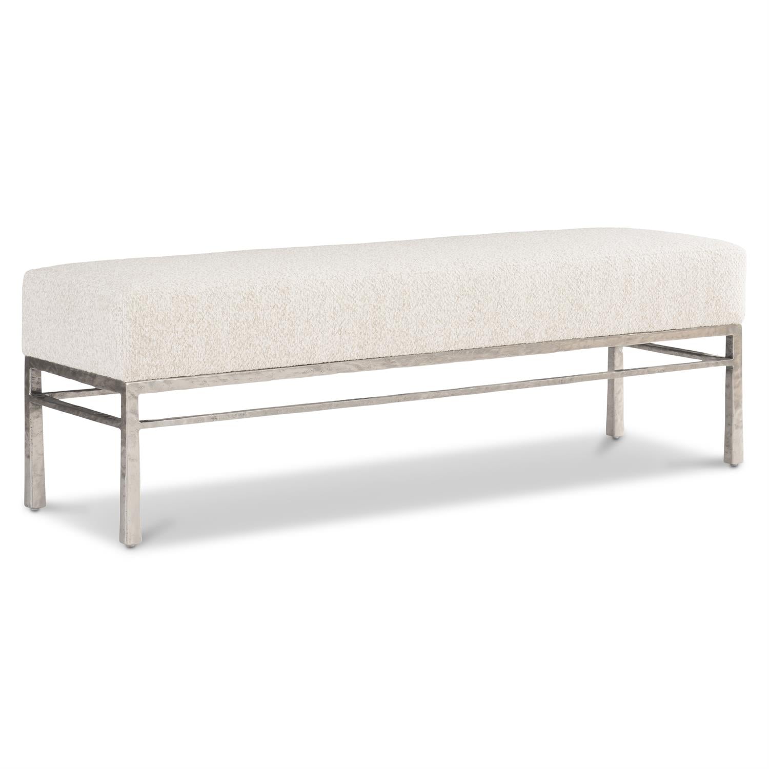 Bernhardt Furniture Aventura Bench in Frosted Nickel