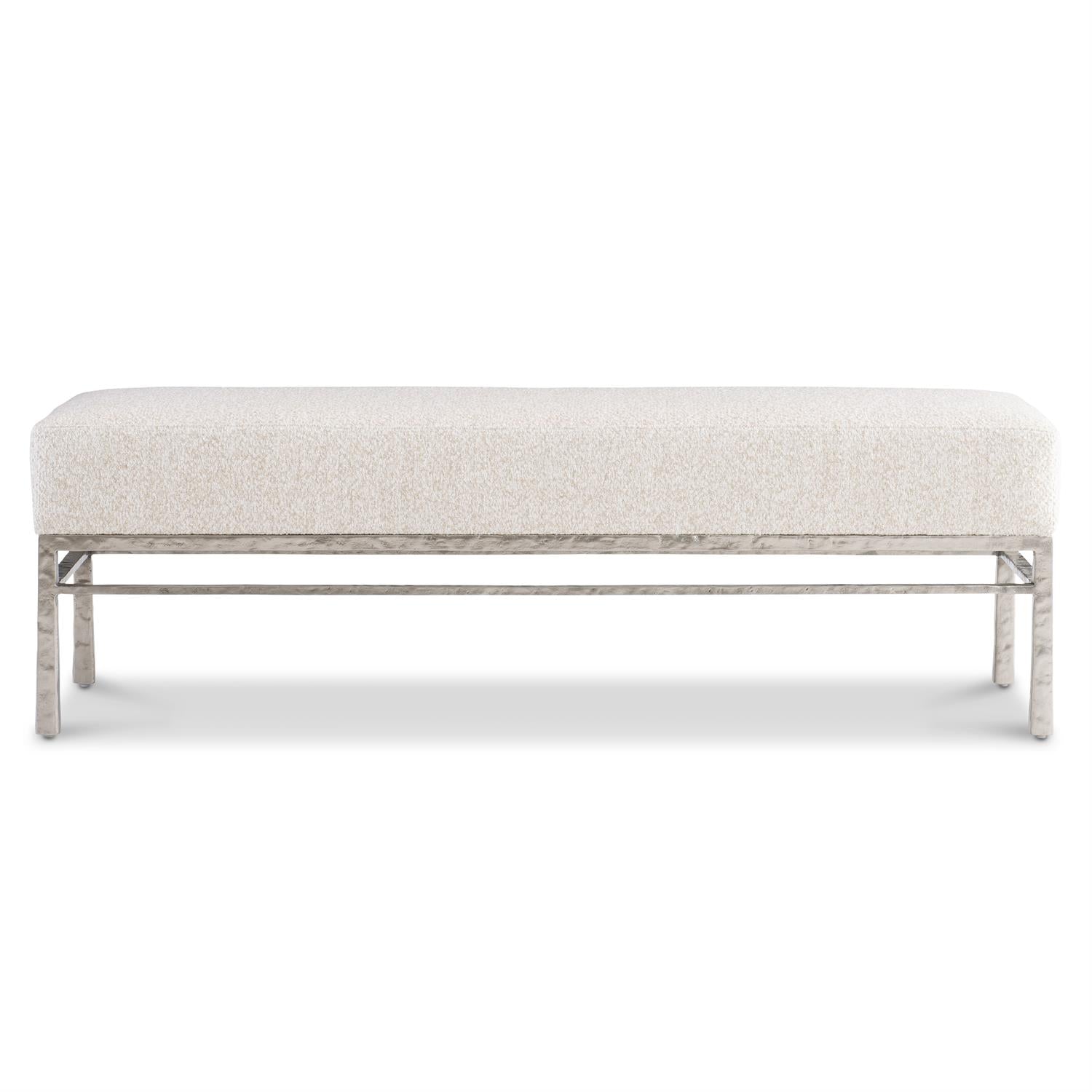 Bernhardt Furniture Aventura Bench in Frosted Nickel