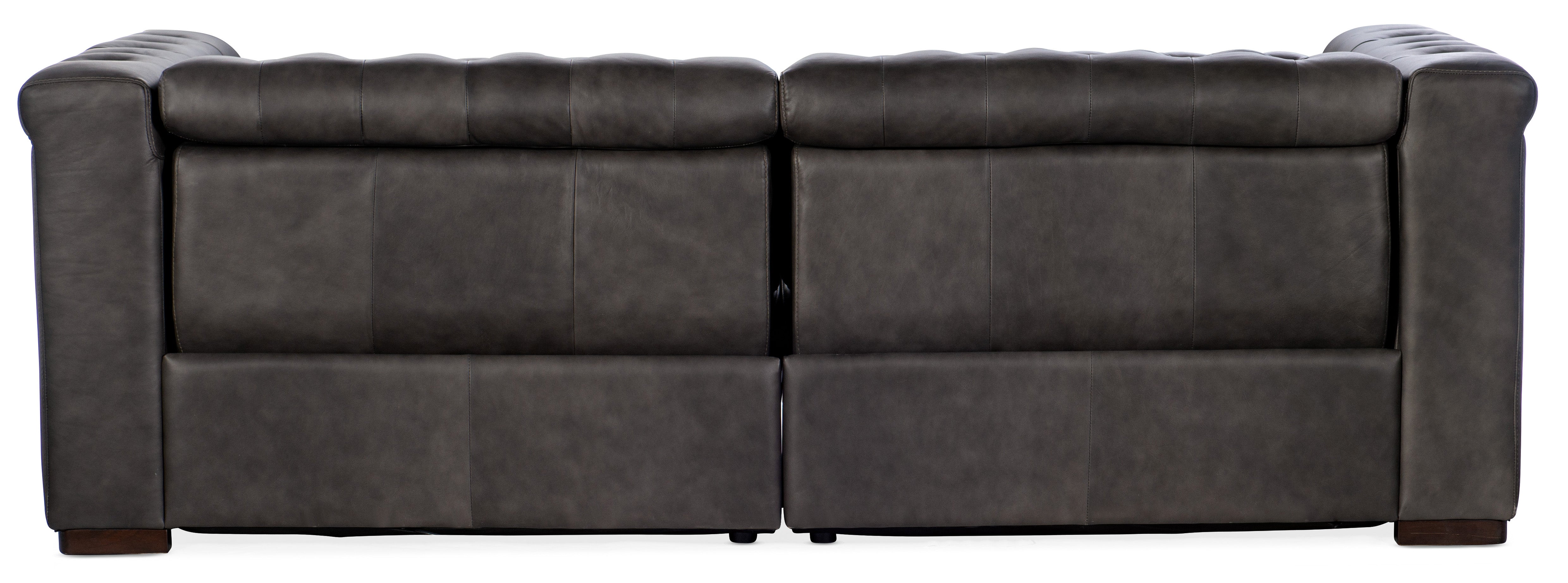 Hooker Furniture Savion 2 over 2 Sofa with Power Recline & Power Headrest in Grey