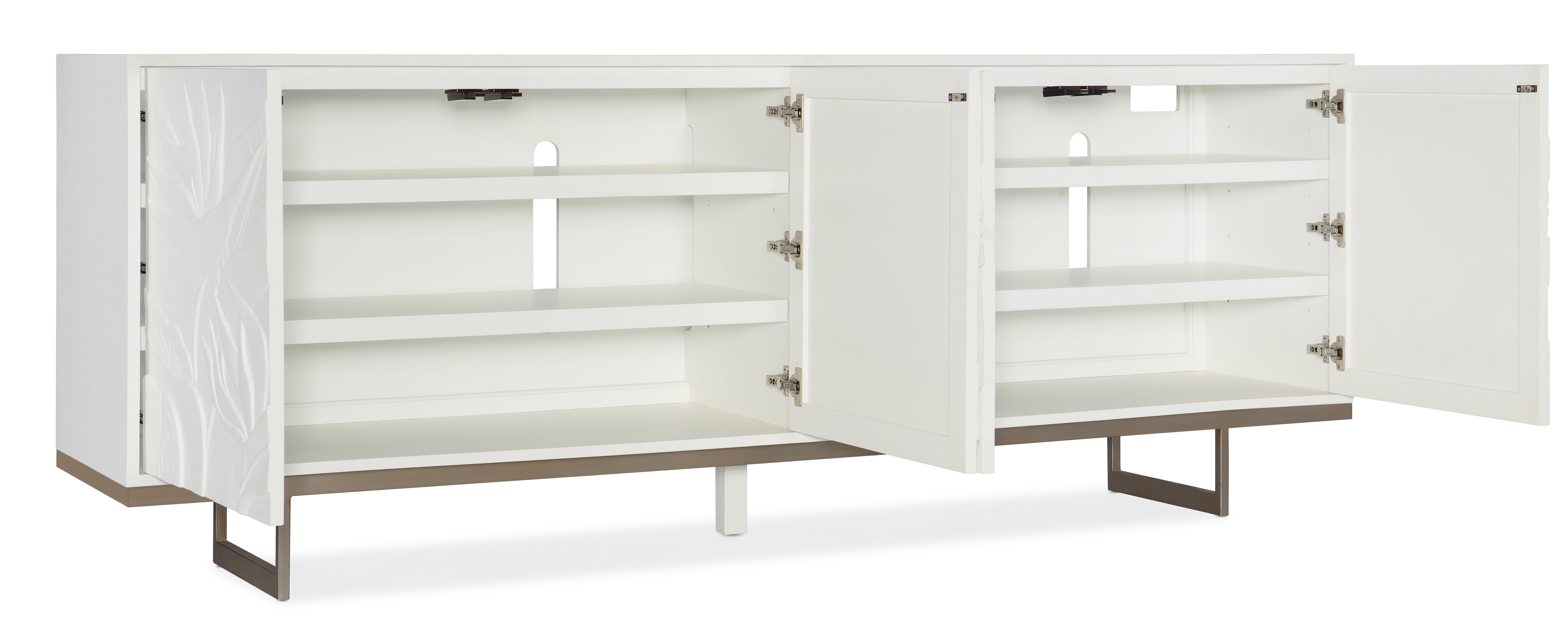 Hooker Furniture Melange Passerine Four Door Credenza in White