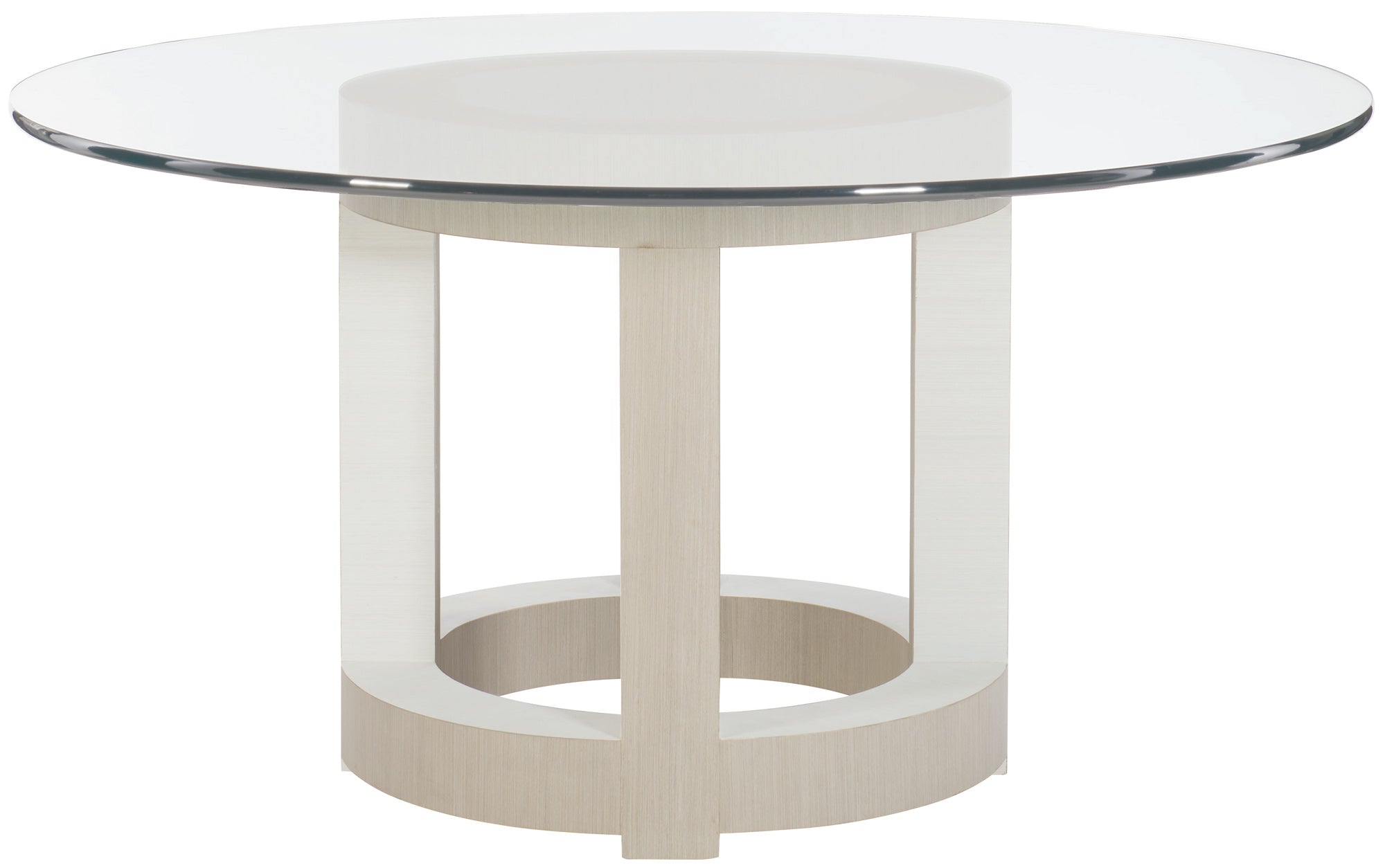 Bernhardt Furniture Axiom 54" Round Dining Table in Linear Grey