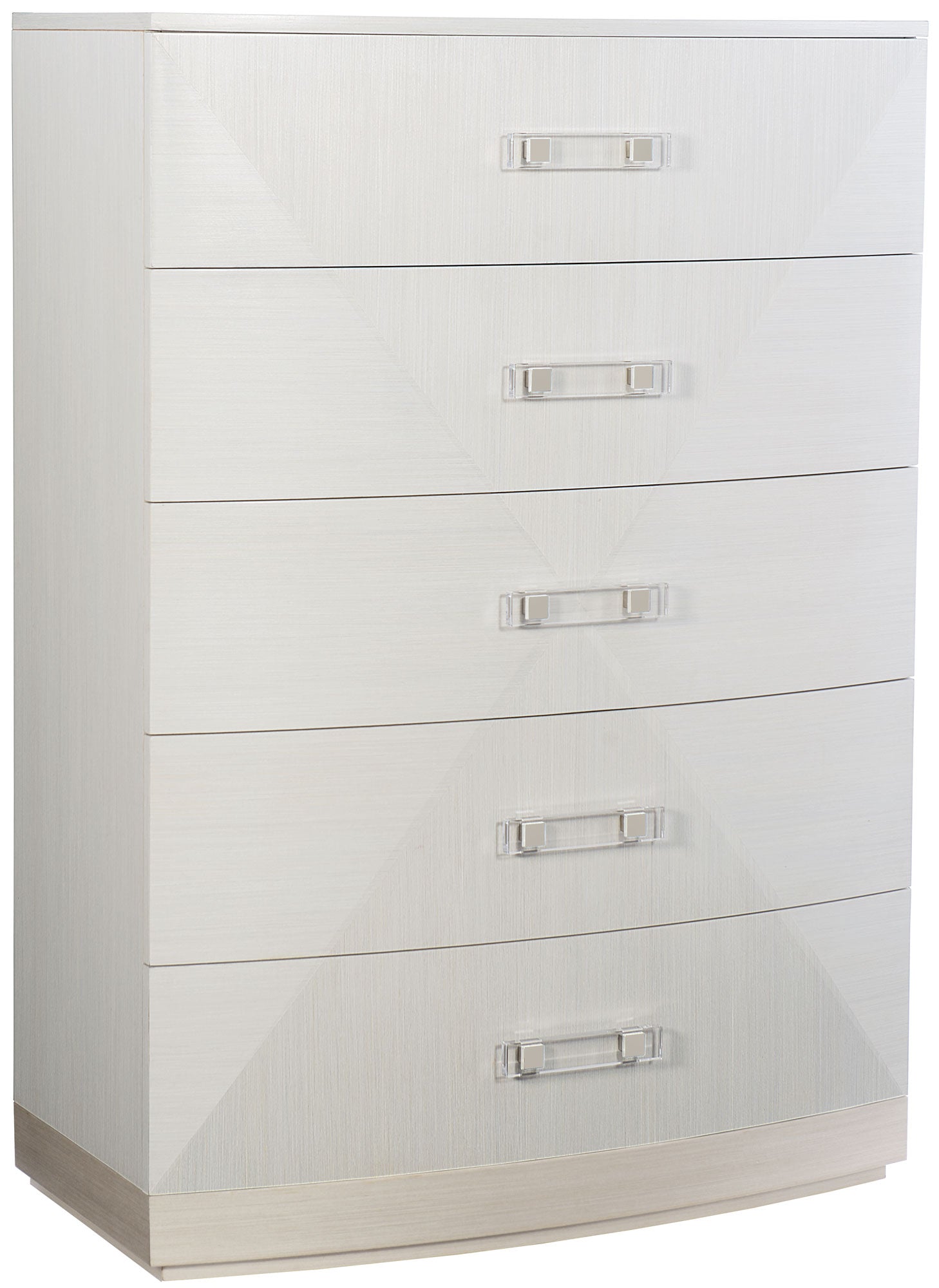 Bernhardt Furniture Axiom Tall Drawer Chest in Linear White & Gray