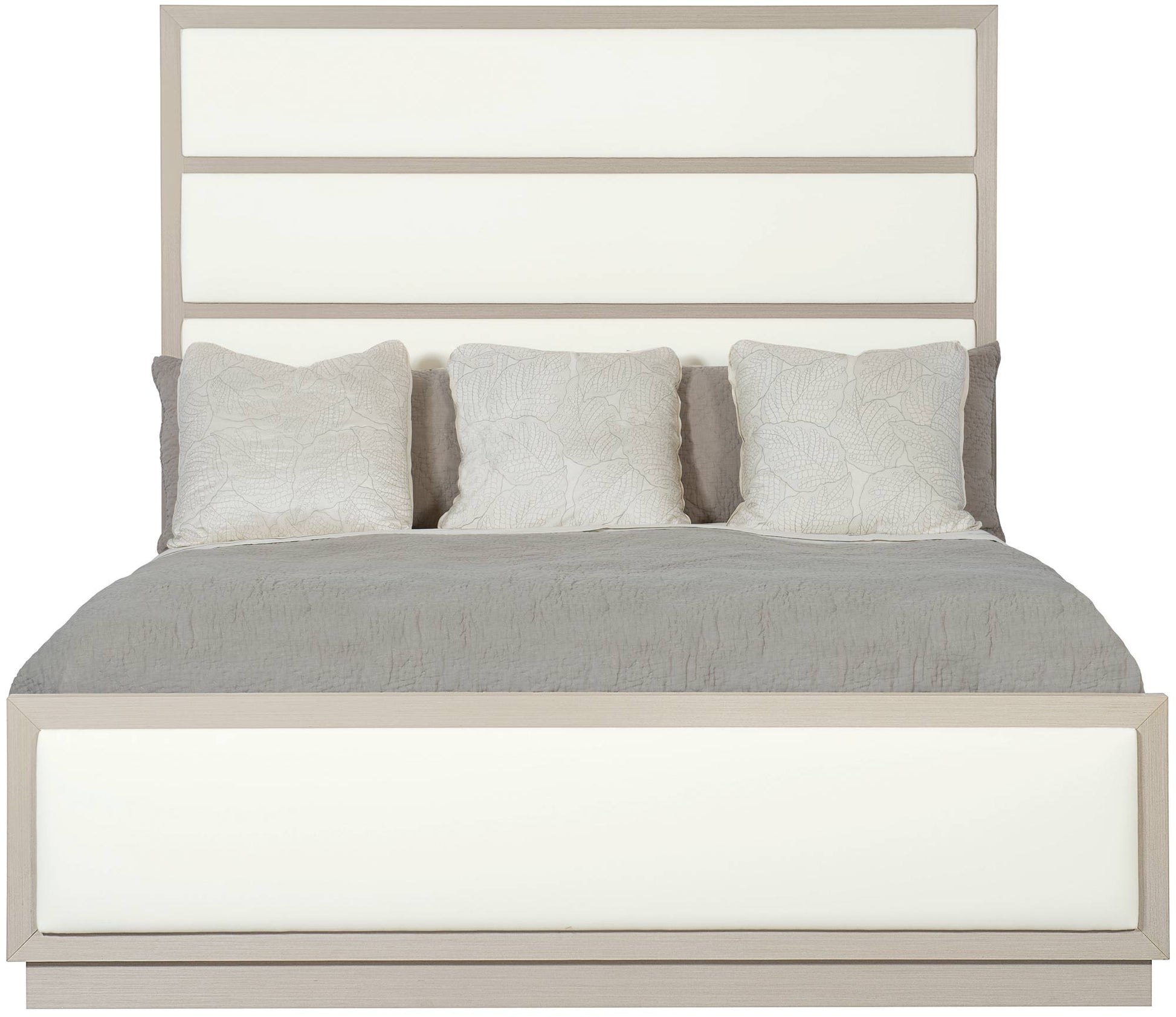 Bernhardt Furniture Axiom Panel Bed in Linear Grey